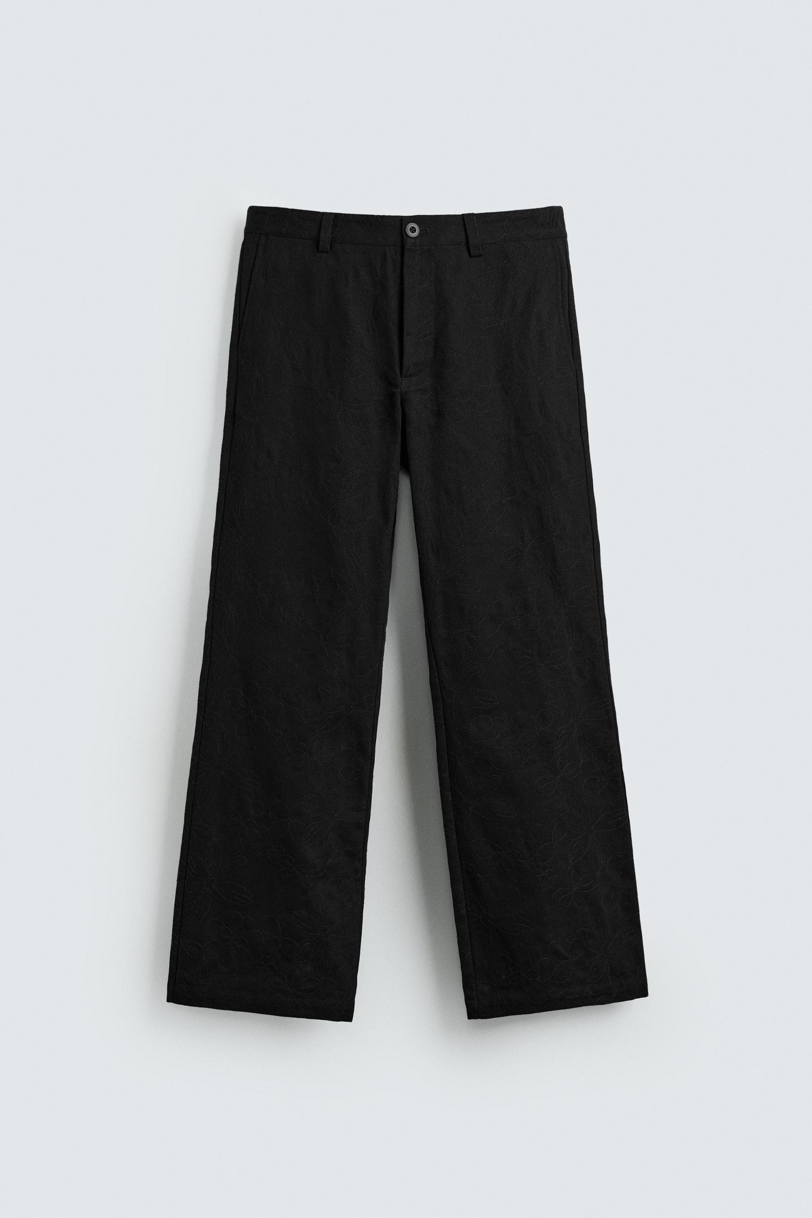 FLORAL EMBROIDERY PANTS Product Image