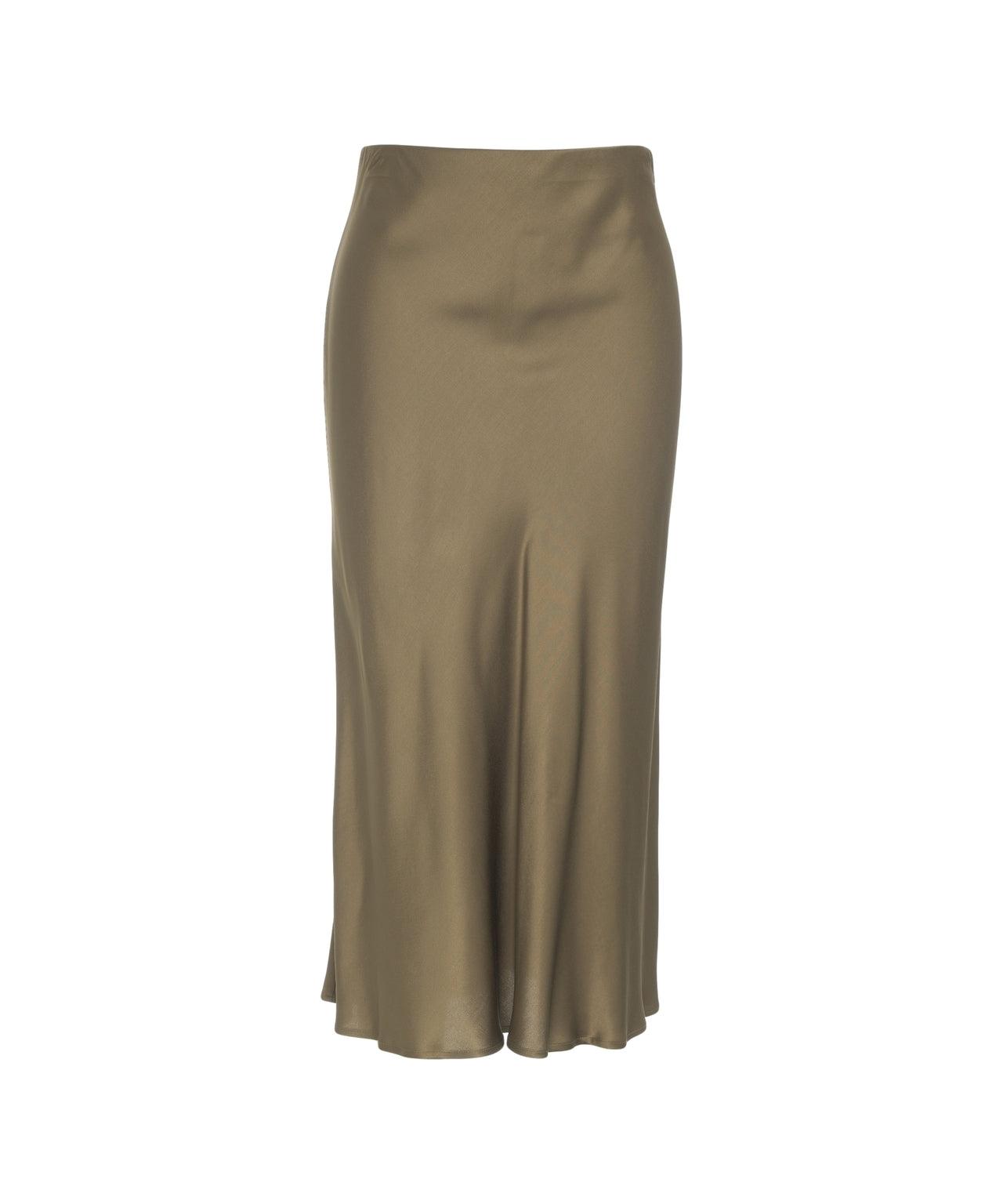 Satin midi skirt Product Image
