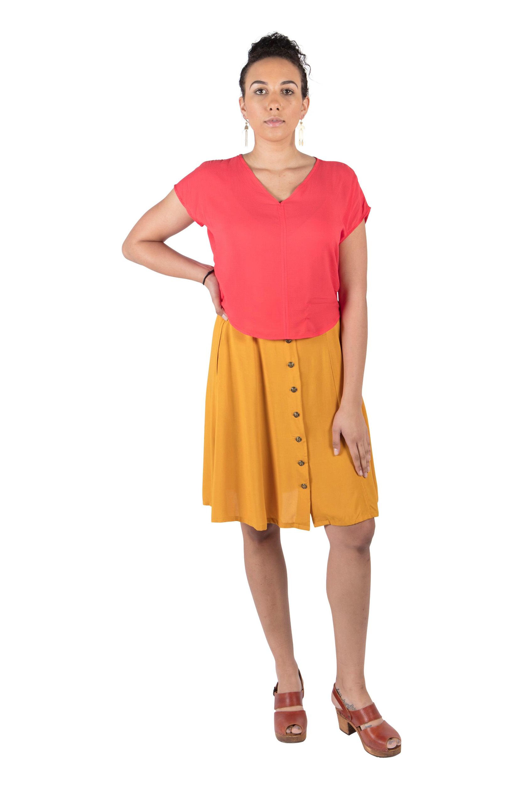 Dolman Top in Electric Coral Product Image
