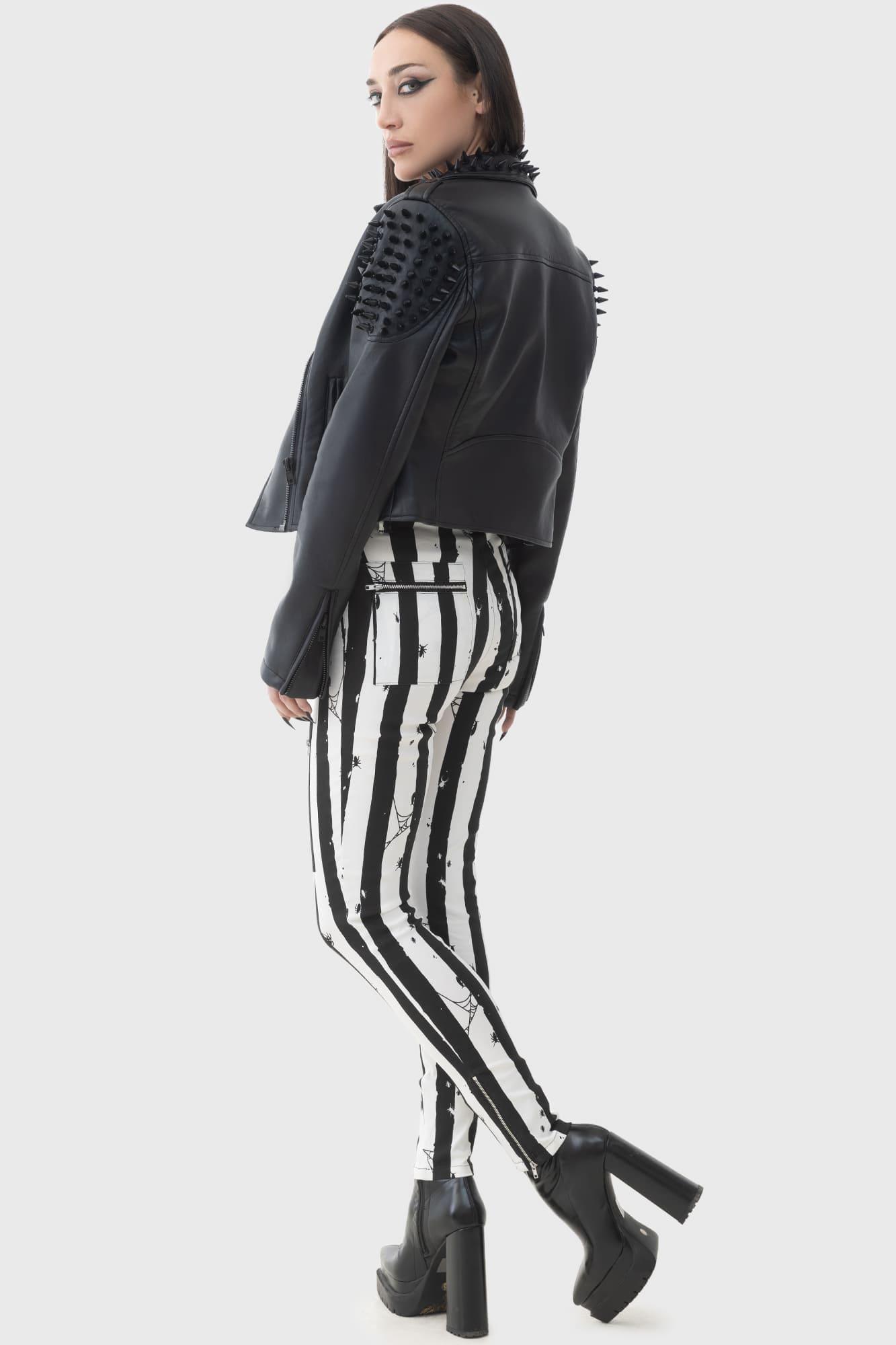 Distressed Stripe Skinny Trousers Female Product Image