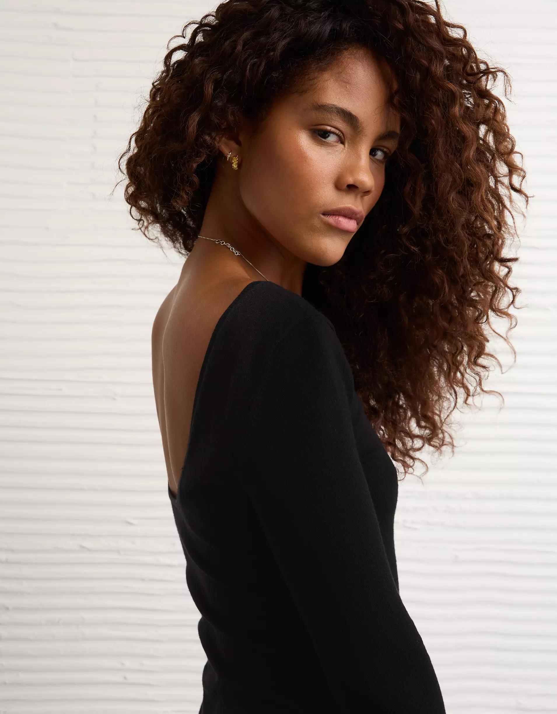 AE Drop Waist Sweater Mini Dress Product Image