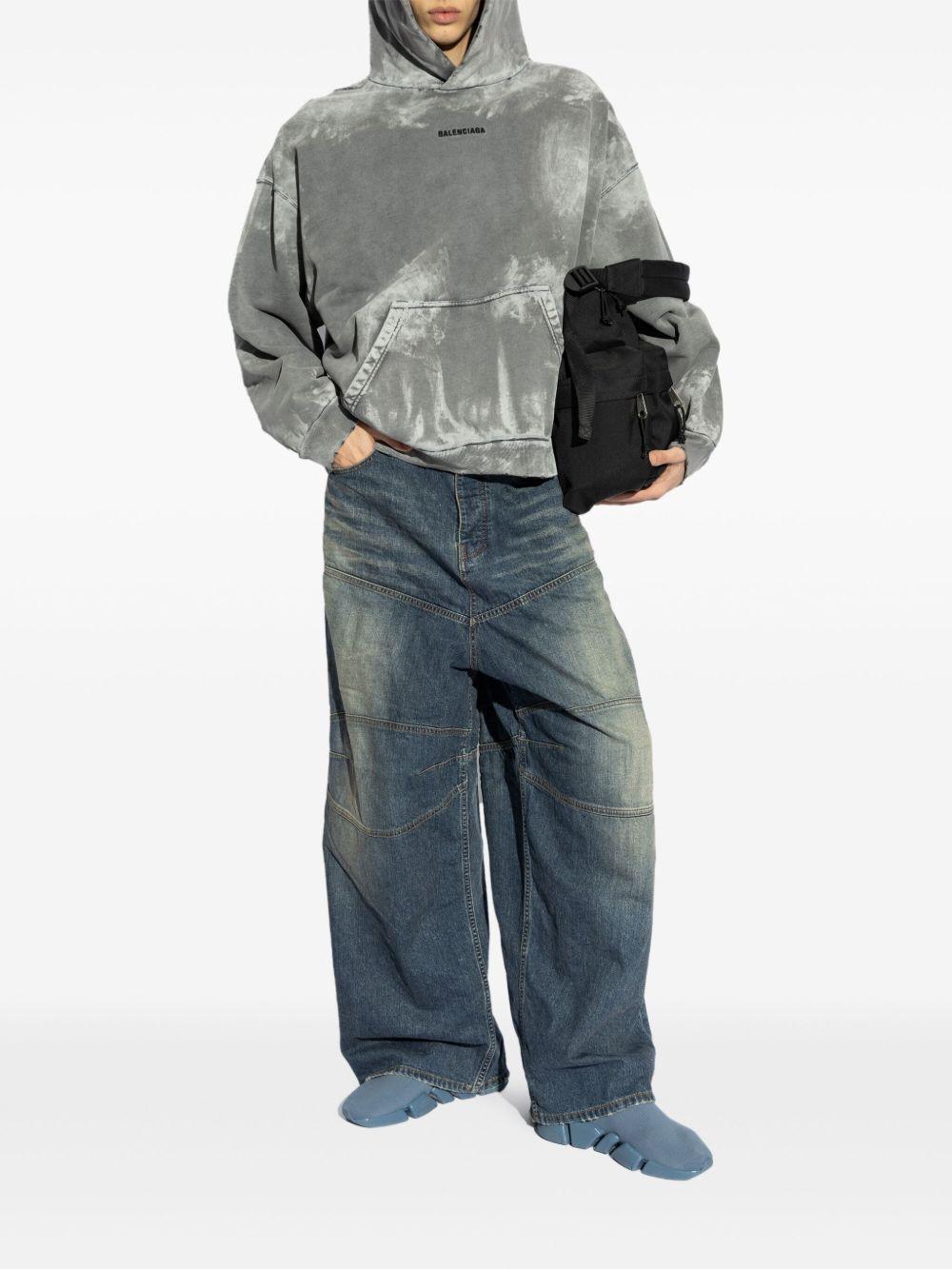 stain-effect hoodie Product Image