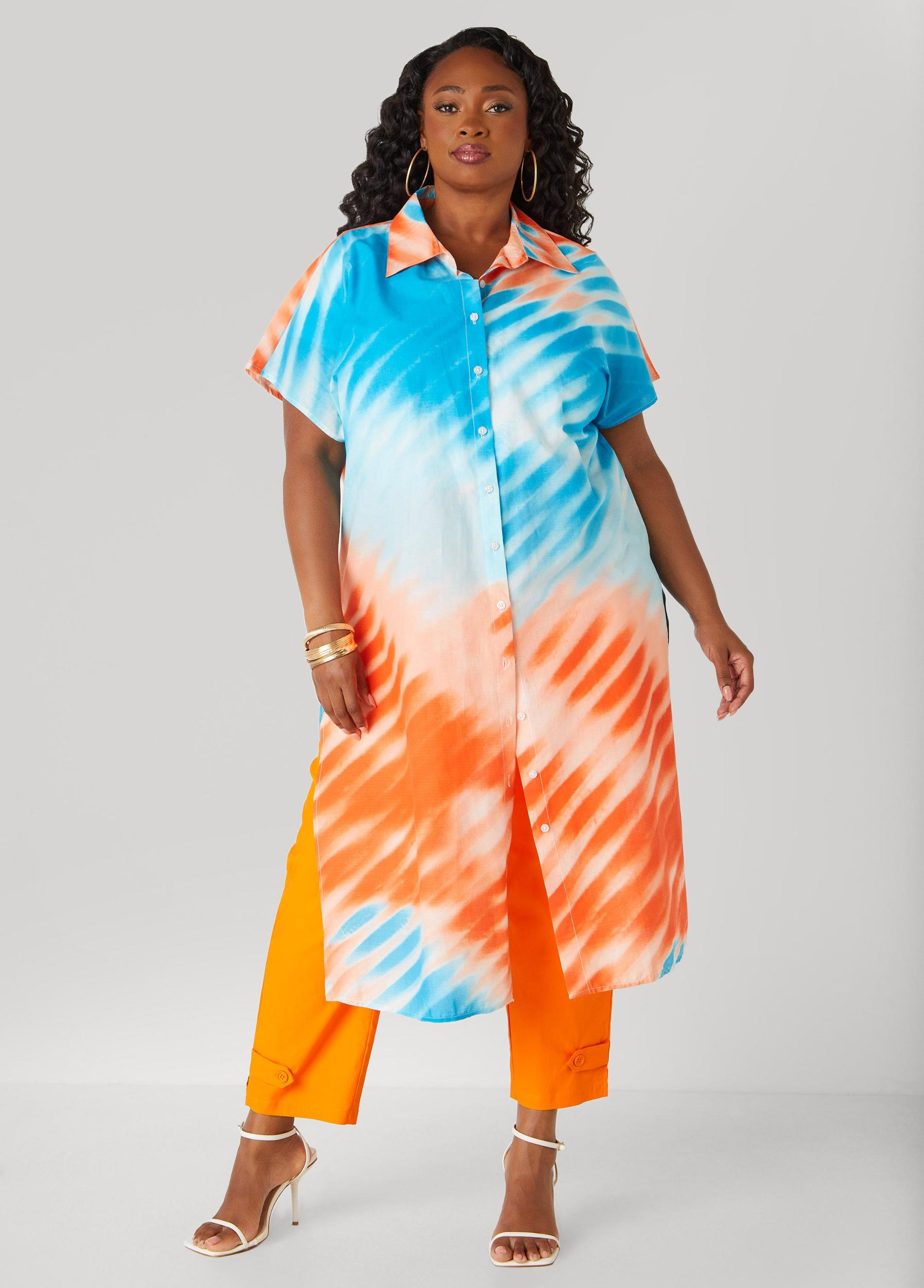 Tie Dyed Cotton Duster Shirt Product Image