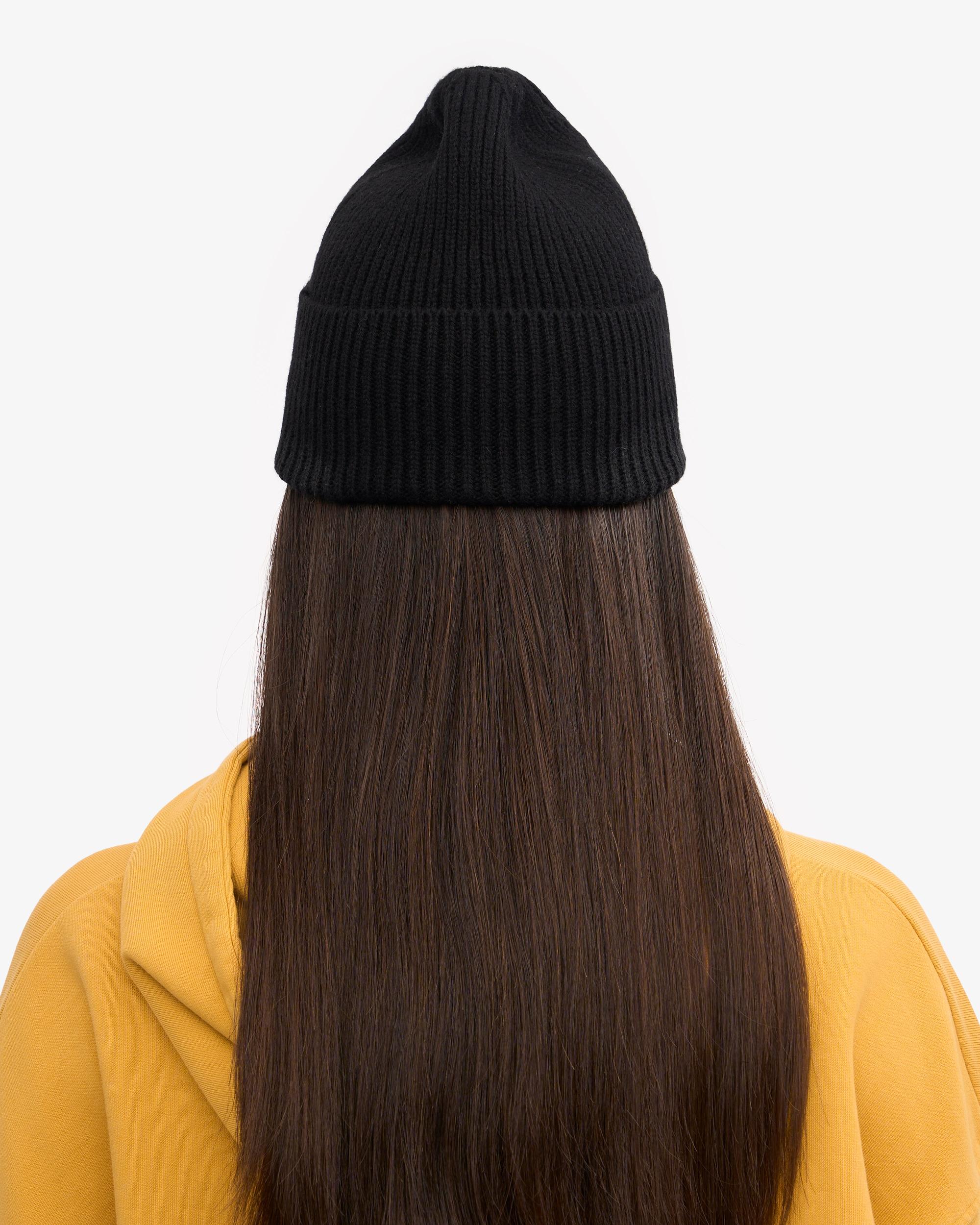 Merino Wool Beanie - Deep Black Product Image