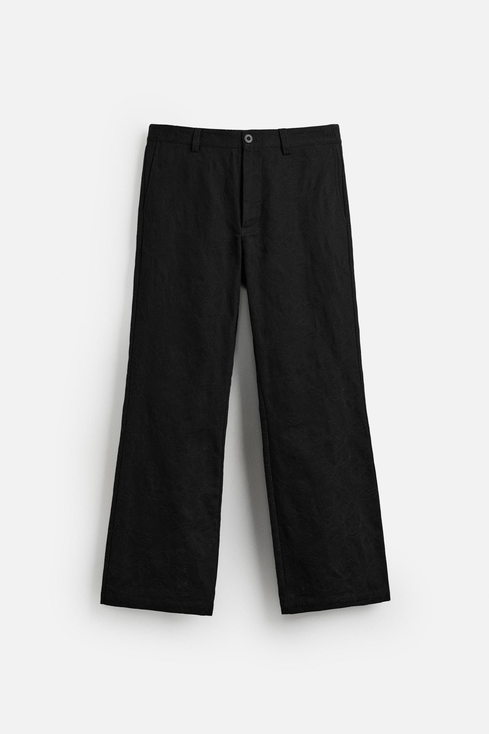 FLORAL EMBROIDERY PANTS Product Image