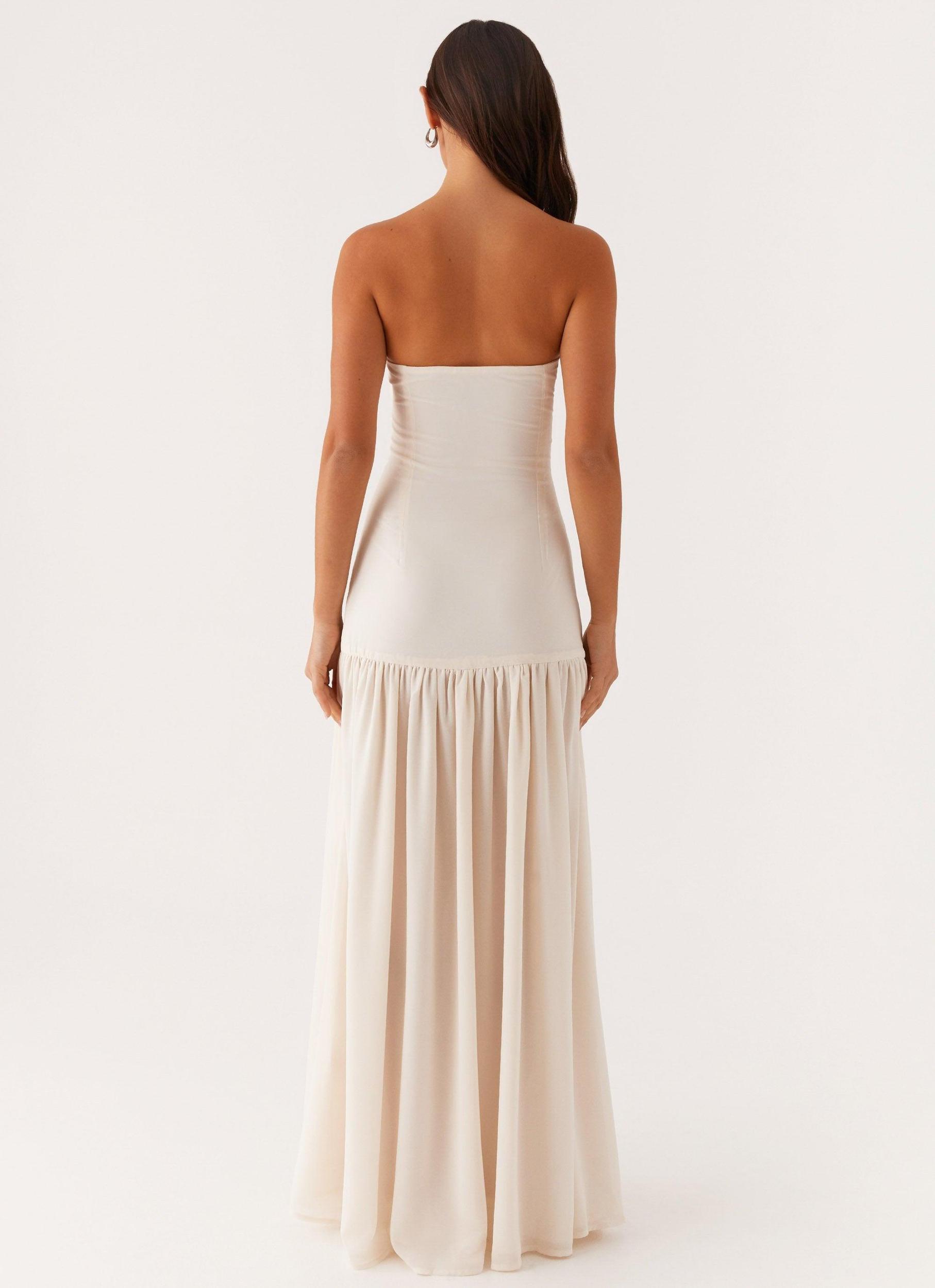 Eden Strapless Maxi Dress - Ivory Product Image