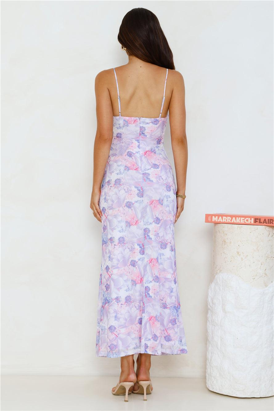 Lavender Tides Mesh Maxi Dress Lilac Product Image
