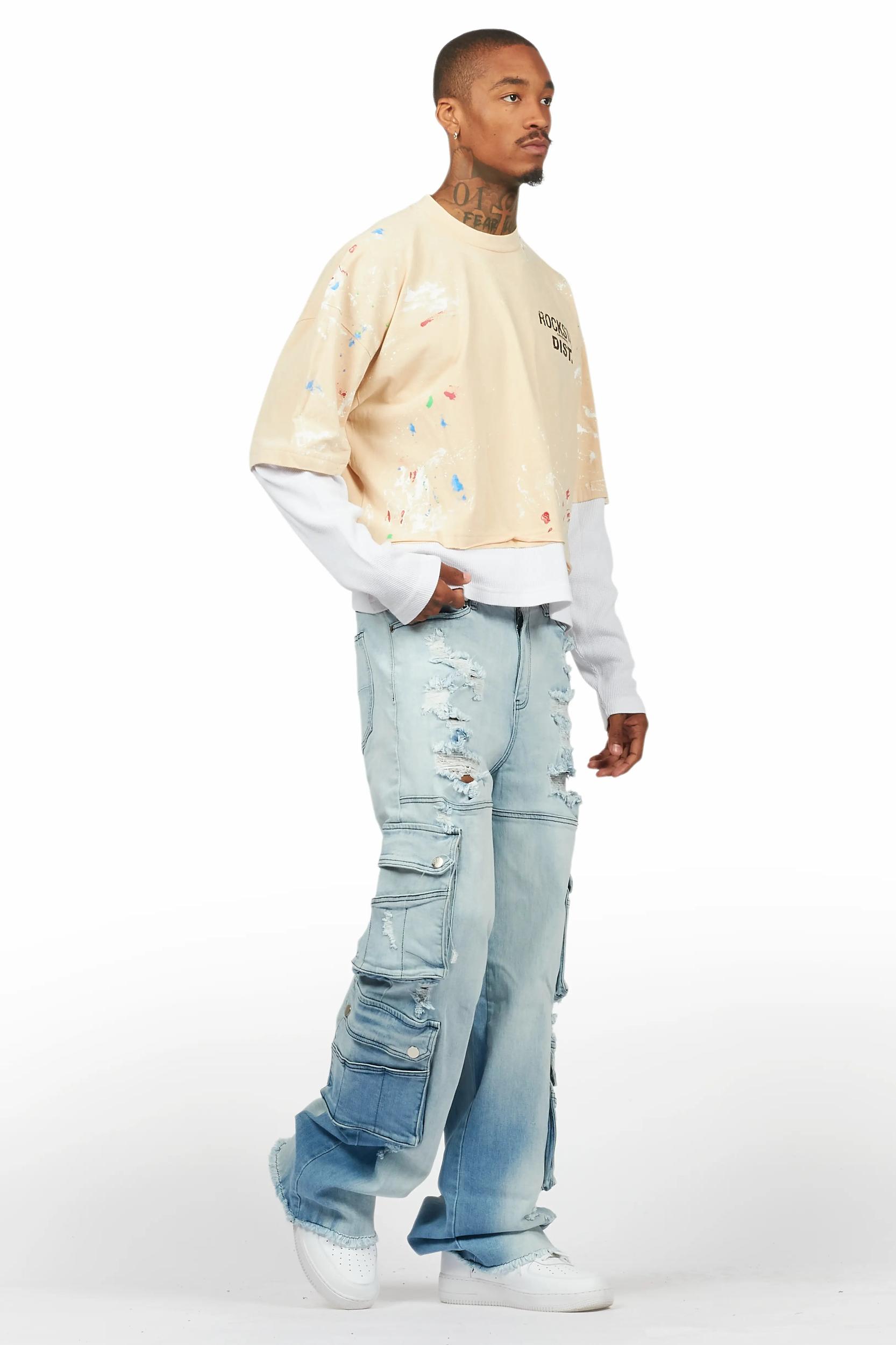 Keylor Light Blue Baggy Fit Jean Male Product Image