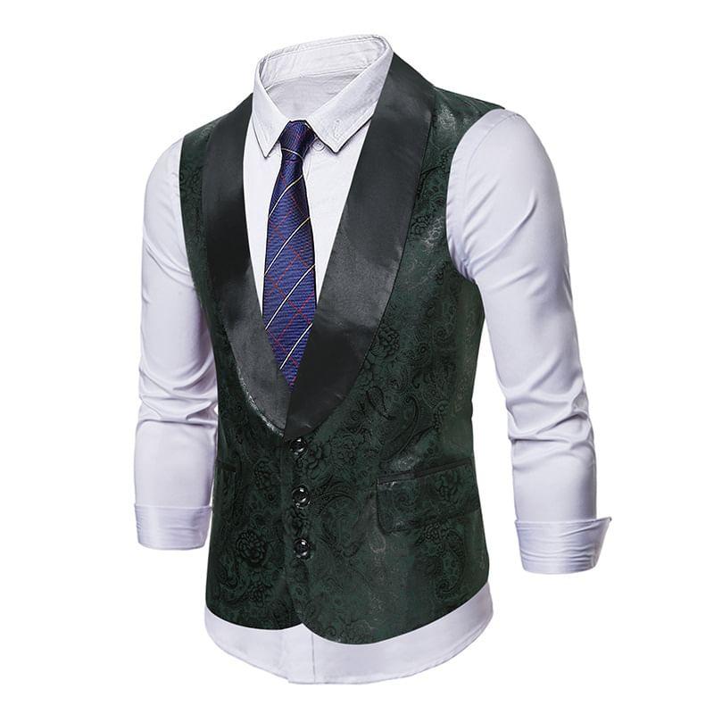 V-Neck Button-Up Crop Vest Product Image