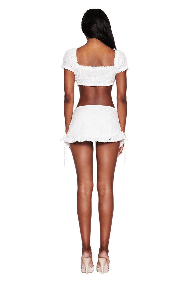 WREN MINI SKIRT - WHITE Product Image