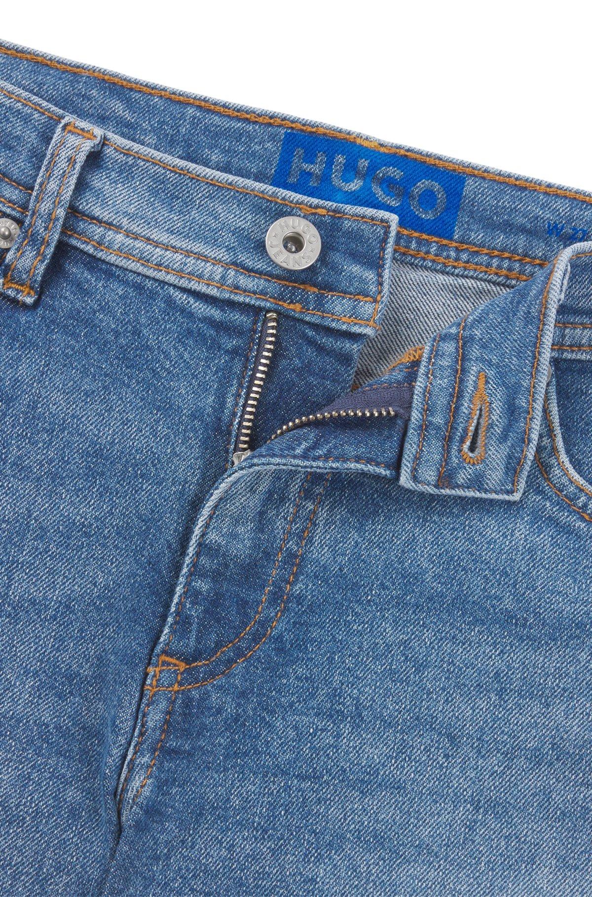 Flared jeans in blue comfort-stretch denim Product Image