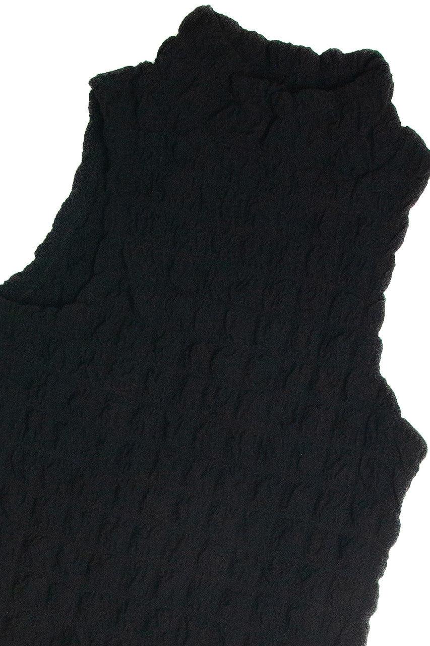 Black Bubble Sleeveless Mock Dress Product Image