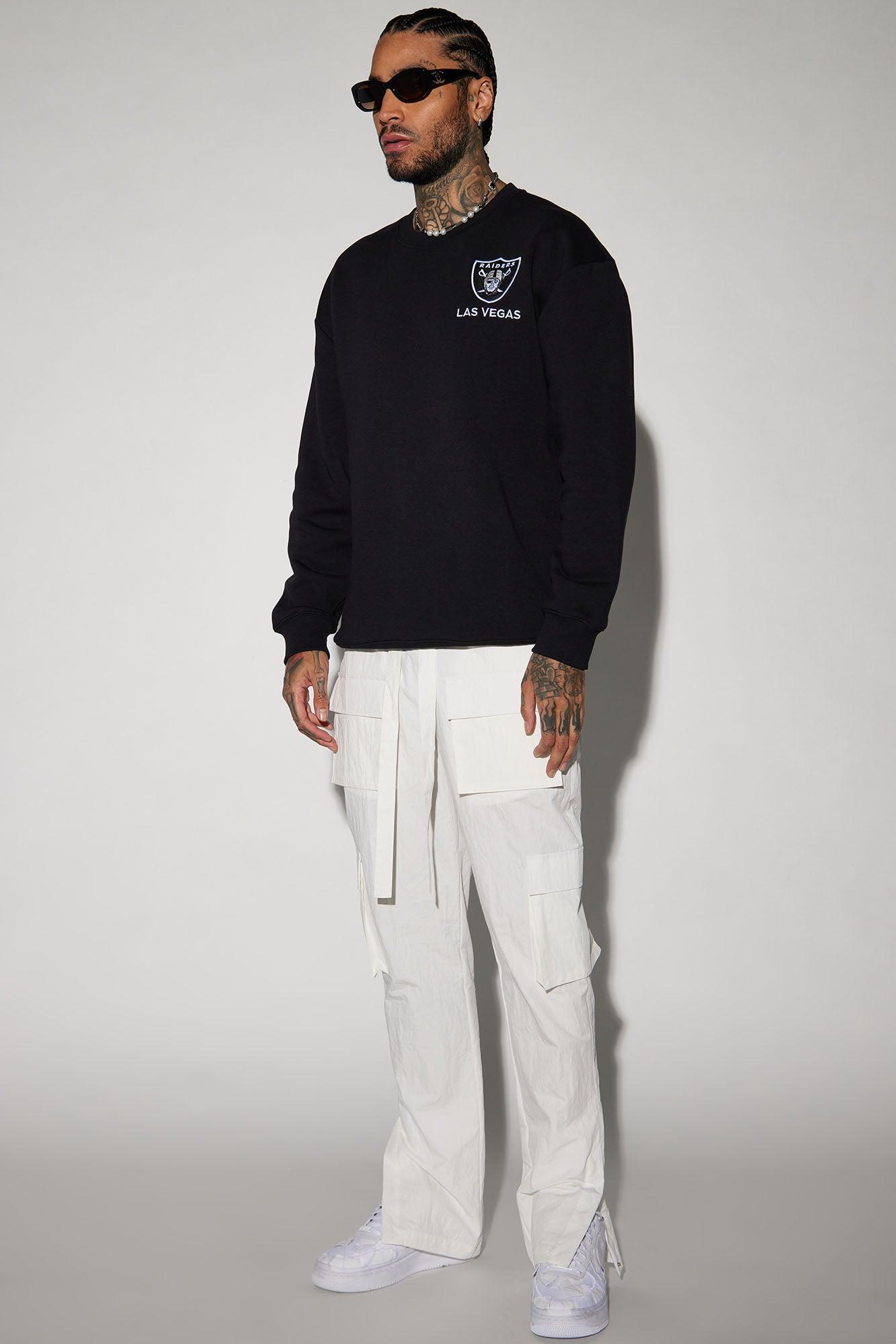 Raiders Higher Education Fleece Crew Neck Sweater - Black/combo Male Product Image