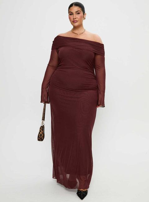 Consideration Maxi Dress Chocolate Curve Product Image