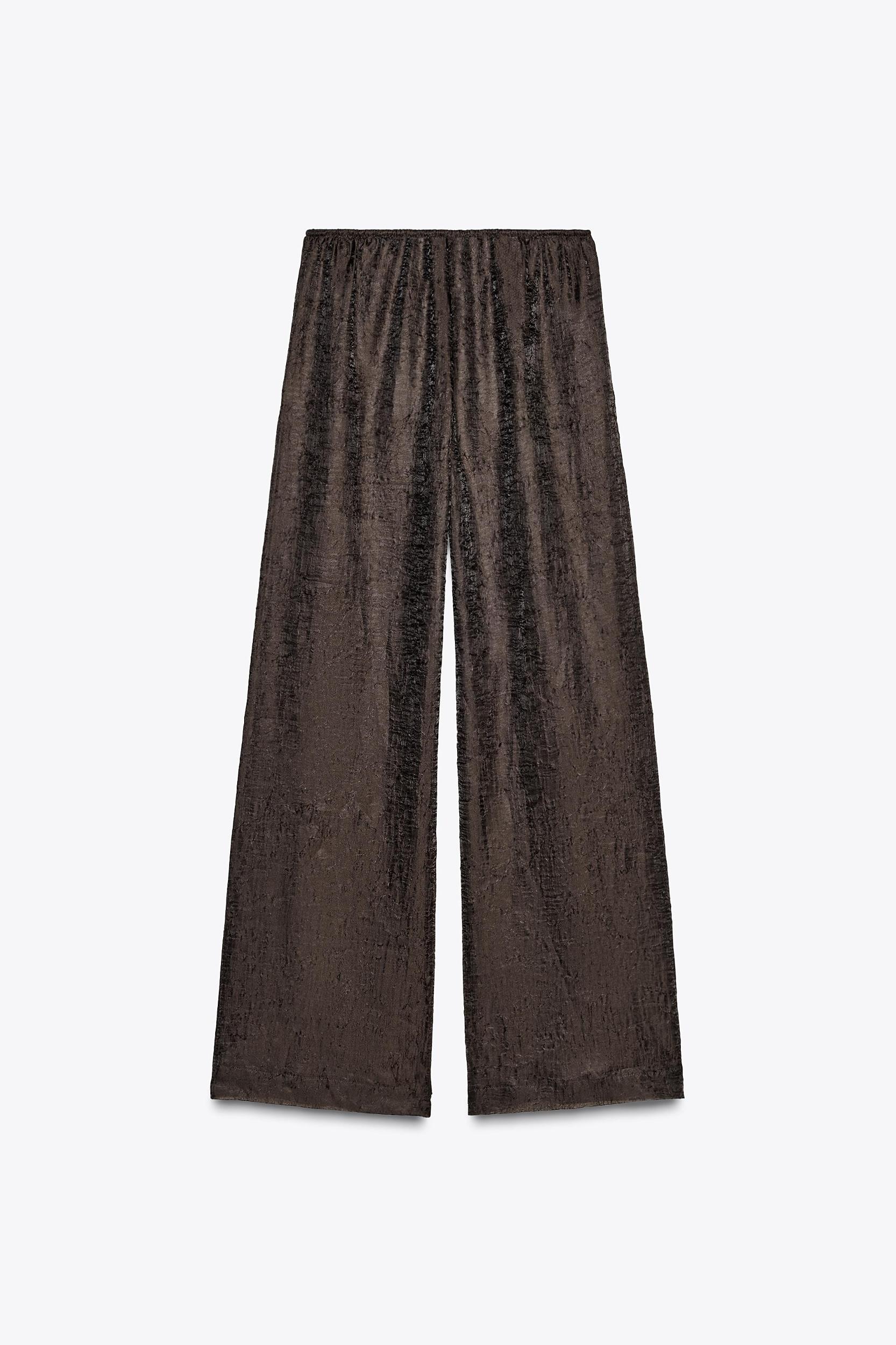 WRINKLED SEMI-SHEER PANTS Product Image