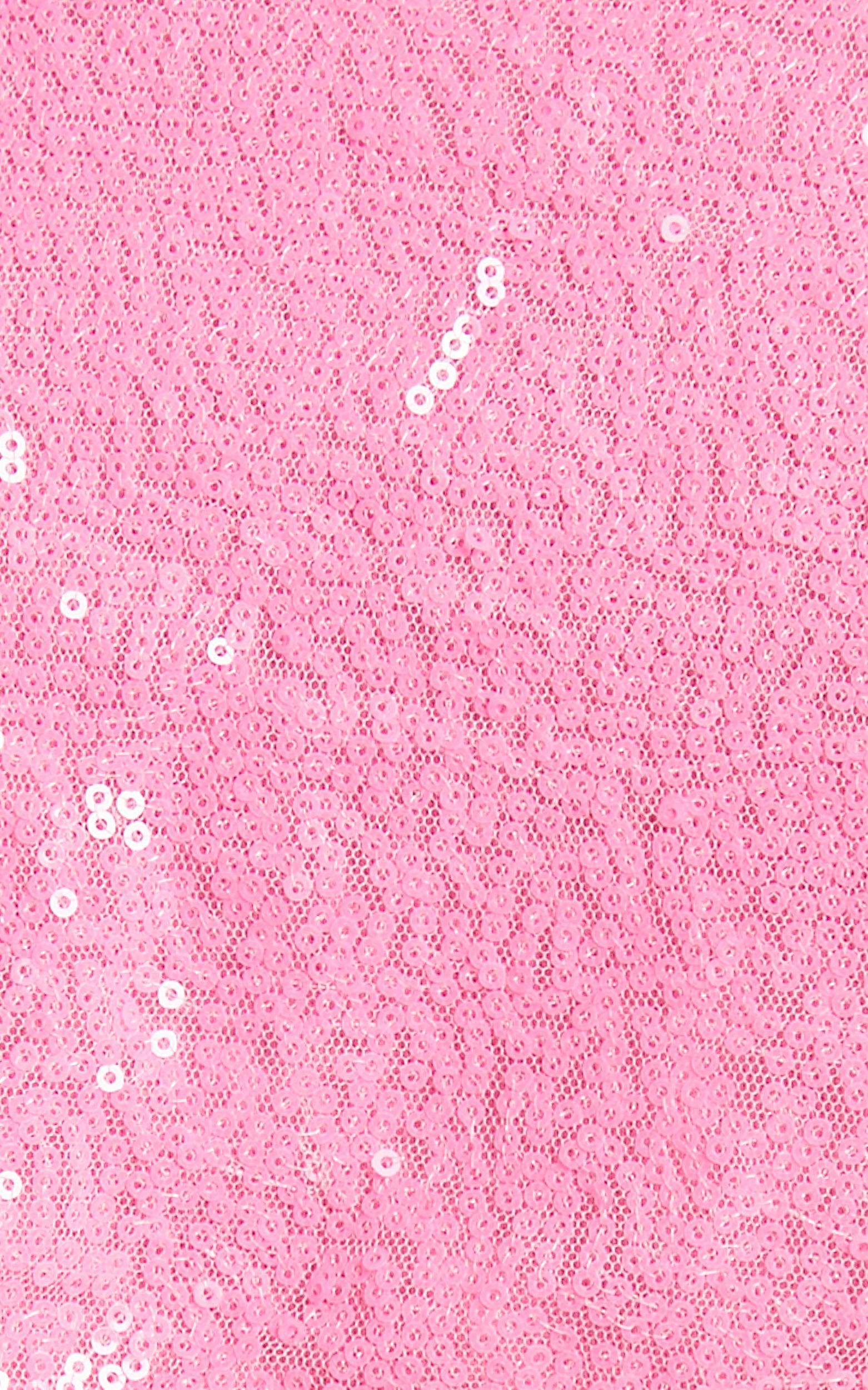 Elswyth Top - Strappy Sequin Crop Cami Top in Pink Product Image