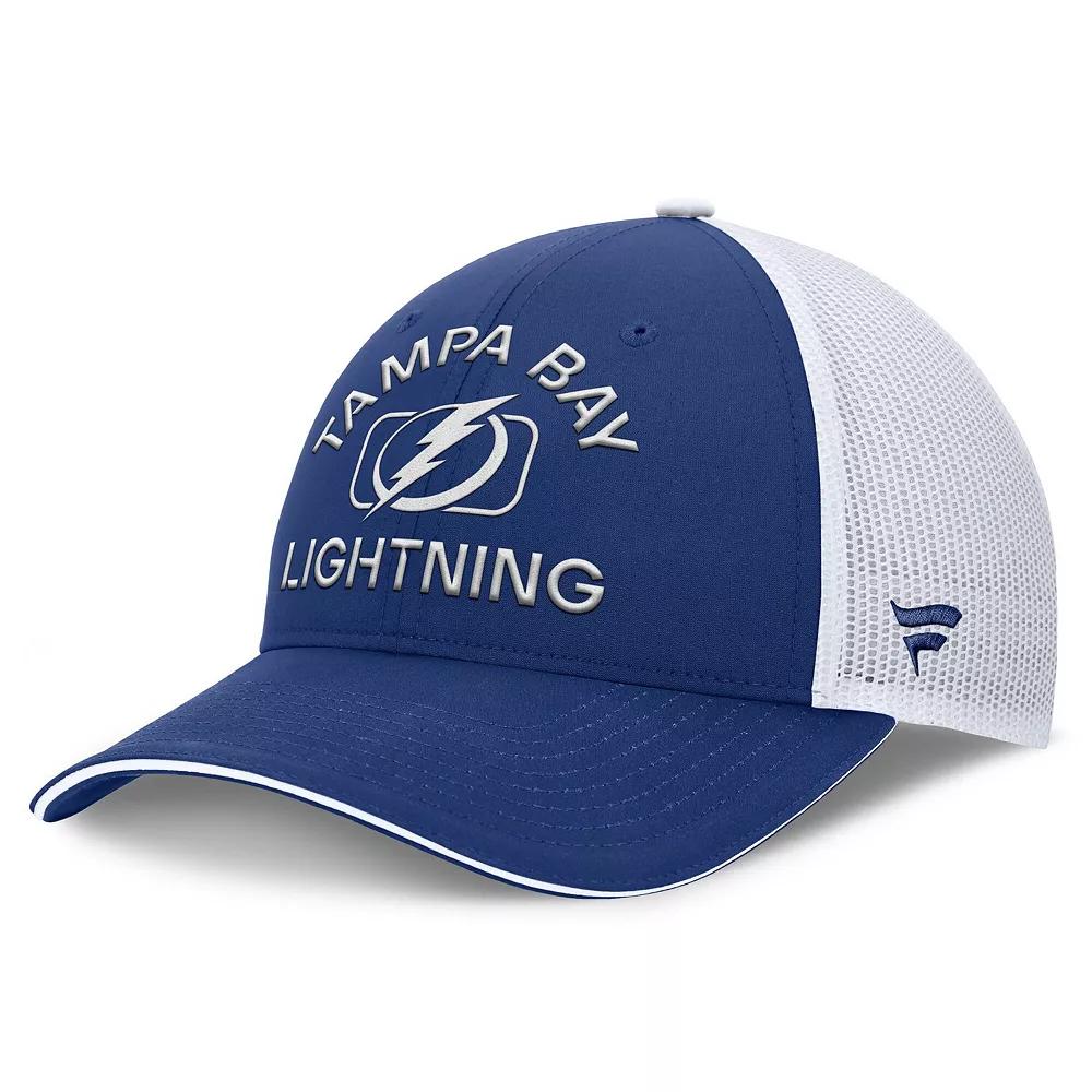 Men's Fanatics Blue/White Tampa Bay Lightning Authentic Pro Rink Trucker Hat, Lgh Blue Product Image