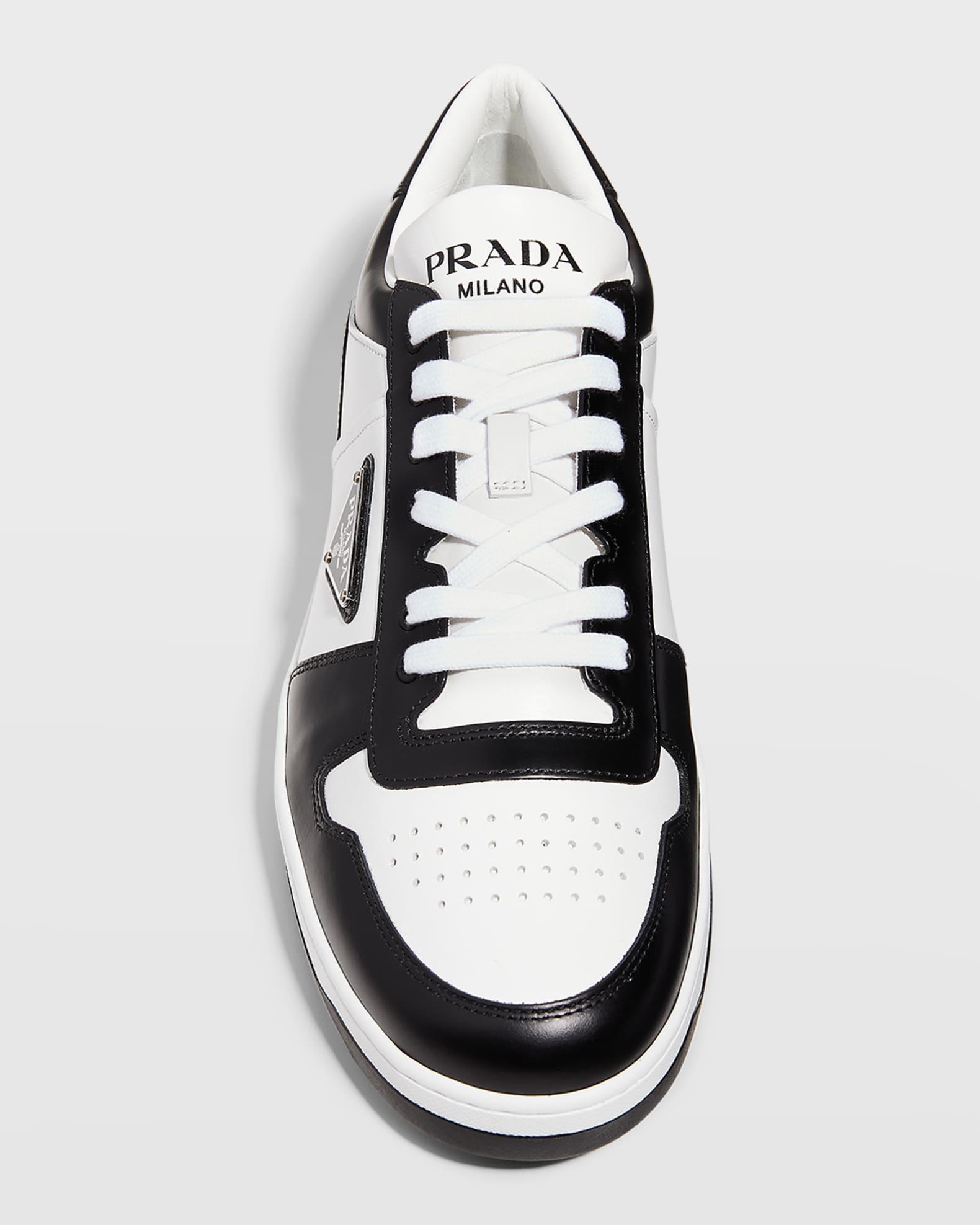 Men's Downtown Logo Leather Low-Top Sneakers  Product Image