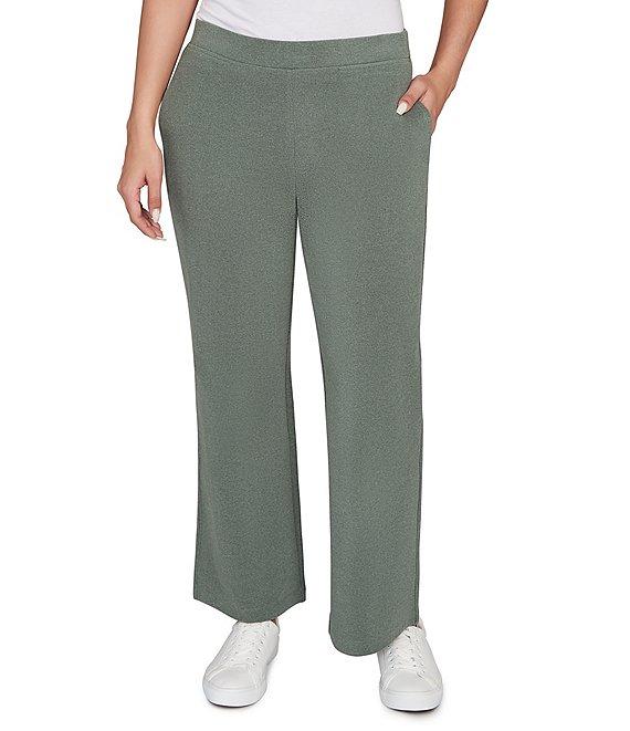 Ruby Rd. Petite Size Luxe Ribbed Wide-Leg Pull-On Coordinating Pants Product Image