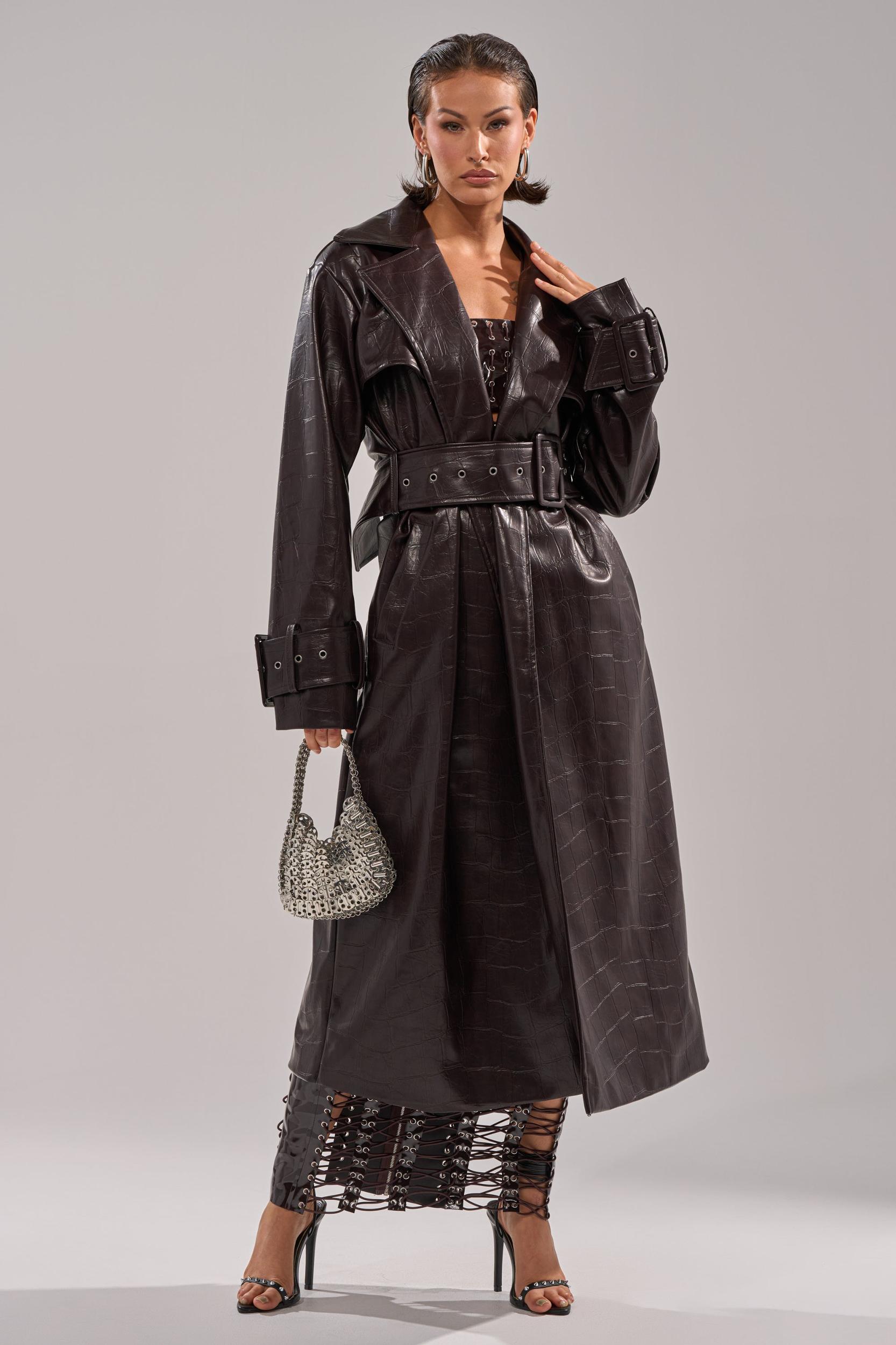 EMBOSSED CROC TRENCH Product Image