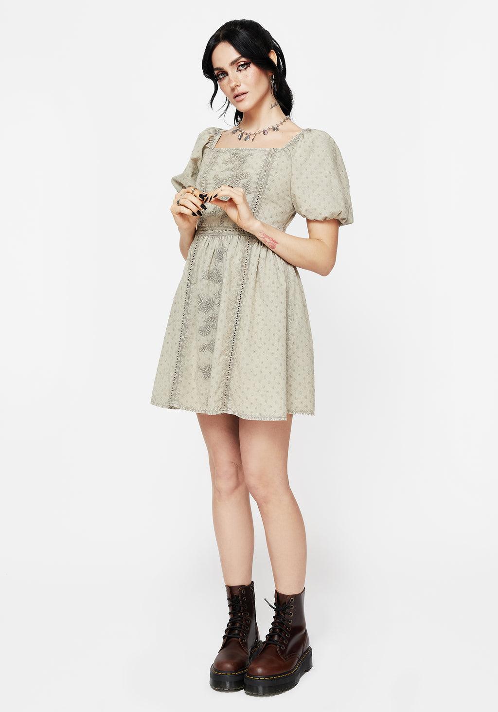 Caustic Cotton Frill Mini Dress Product Image
