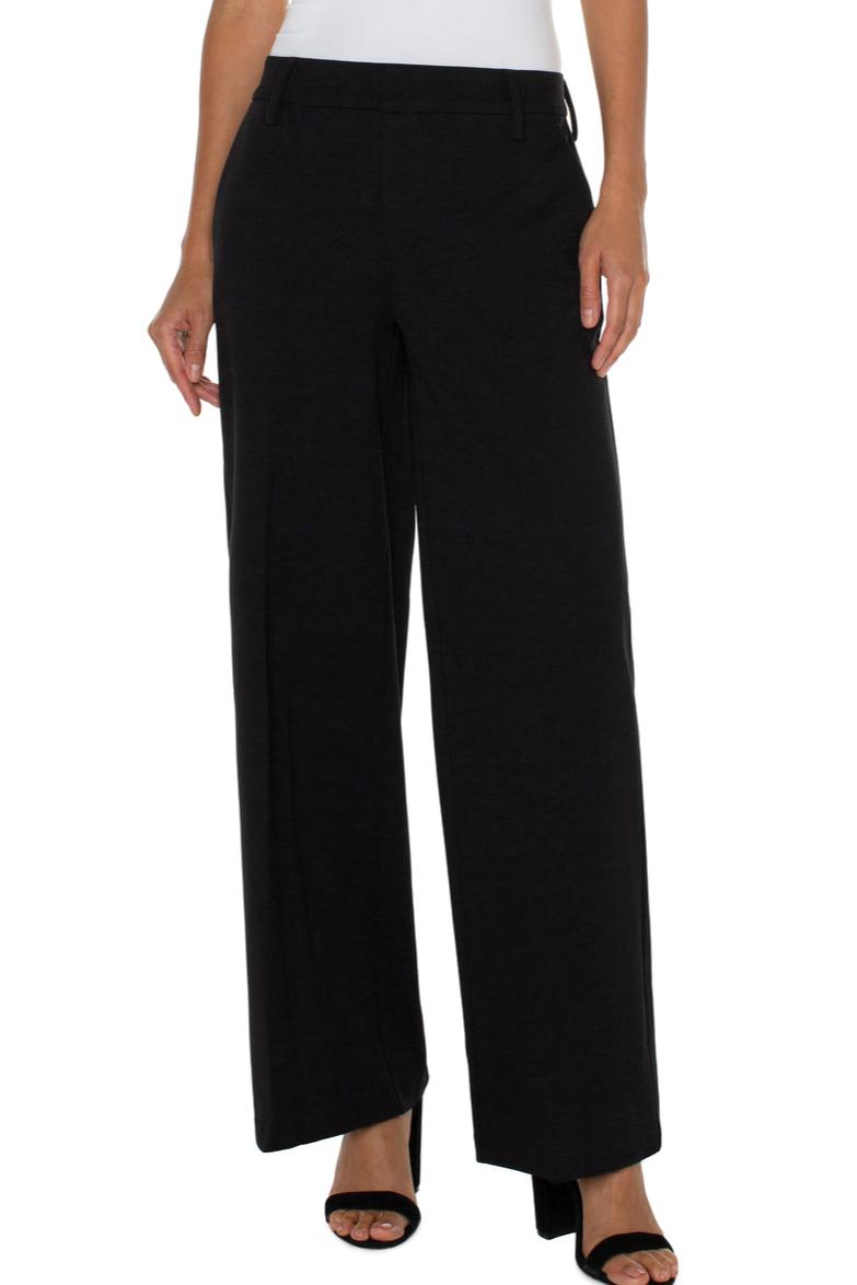 Kelsey Wide Leg Trouser 31 in- Black Product Image