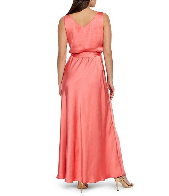 NIC + ZOE Bianca Day Gloss V-Neck Sleeveless Tie Waist Maxi Dress Product Image