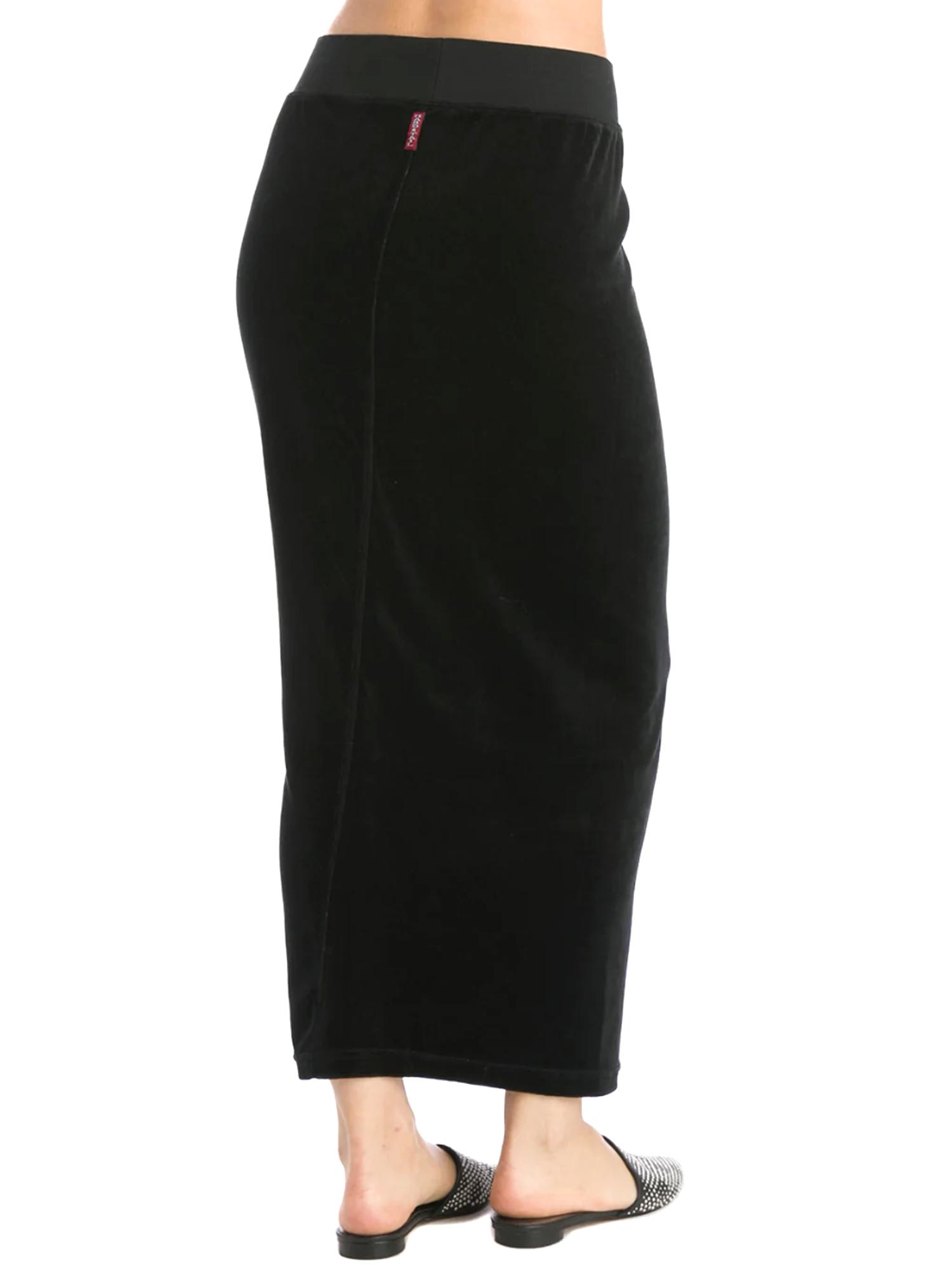 Hard Tail Velour Easy Fit Column Skirt (V-174) Product Image