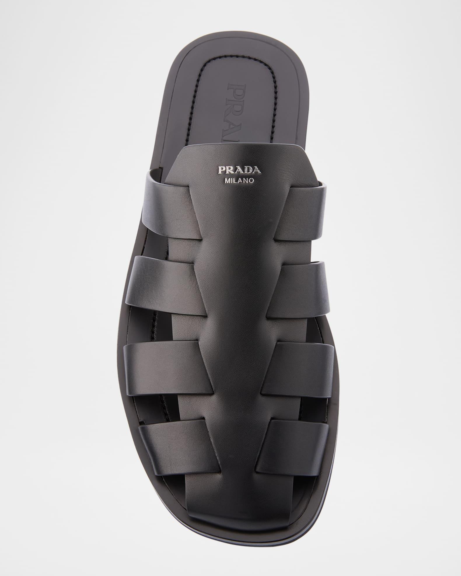 Men's Leather Fisherman Slide Sandals Product Image