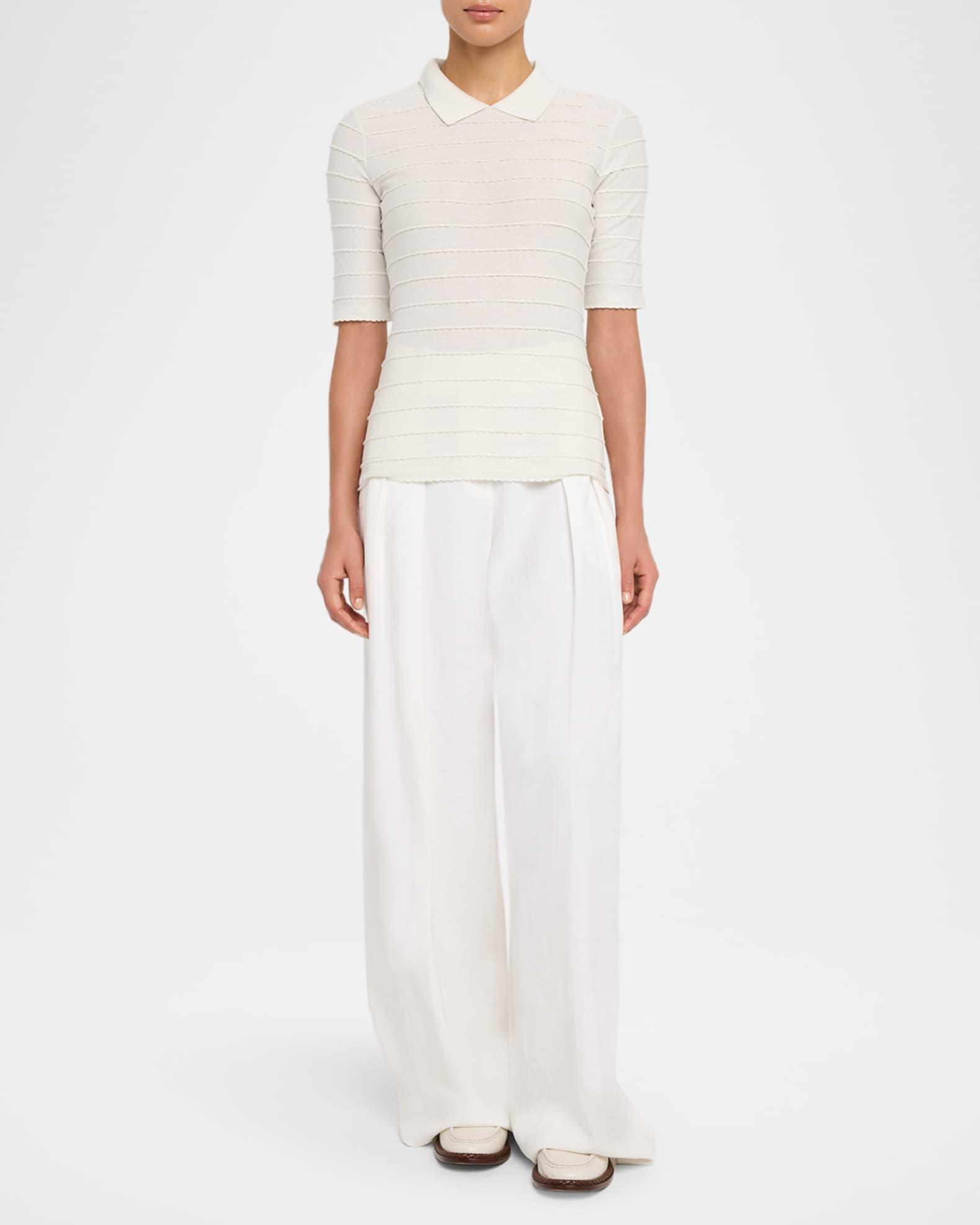 Scallop-Trim Cotton Jersey Tee Product Image