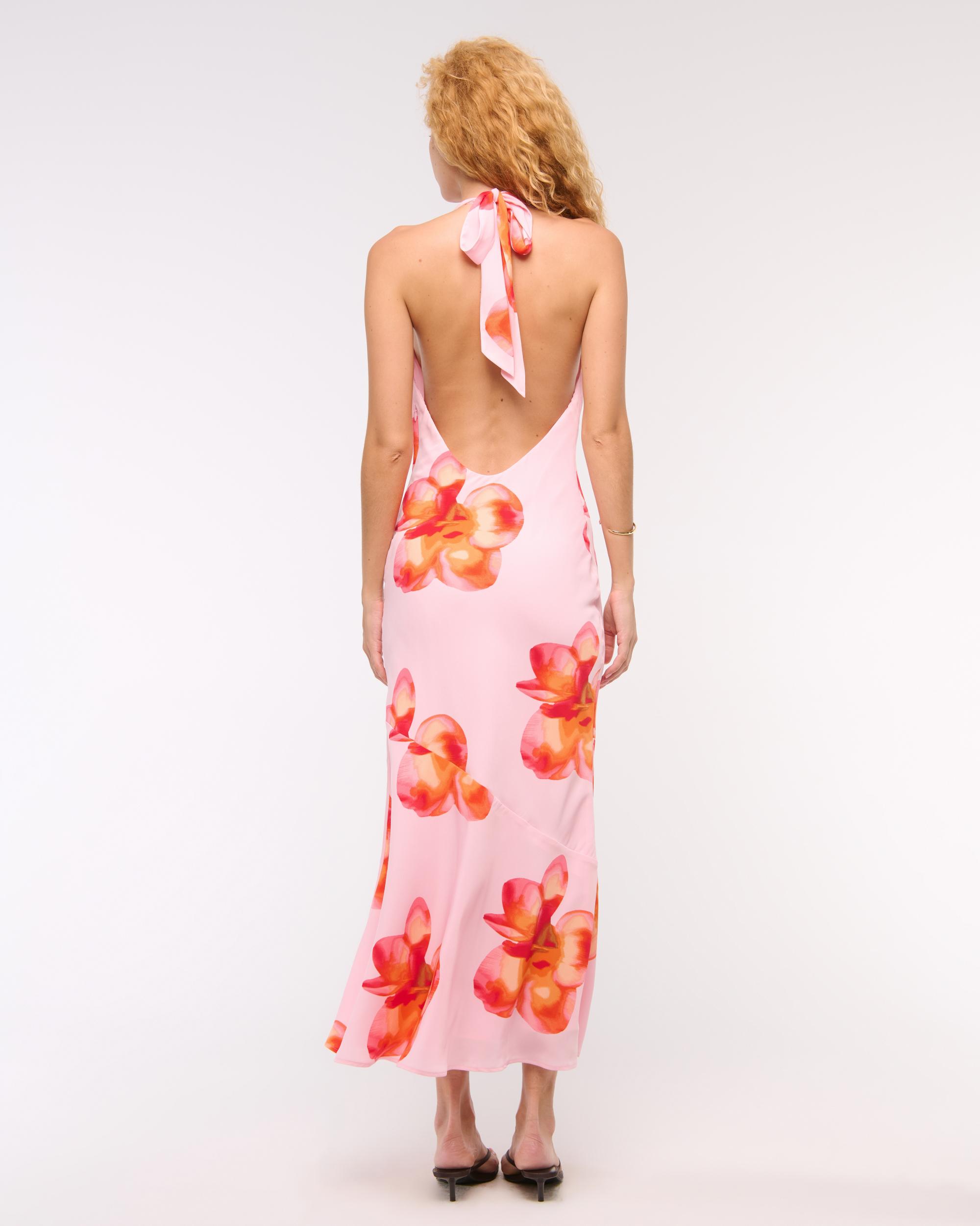 Cowl Halter Maxi Dress Product Image