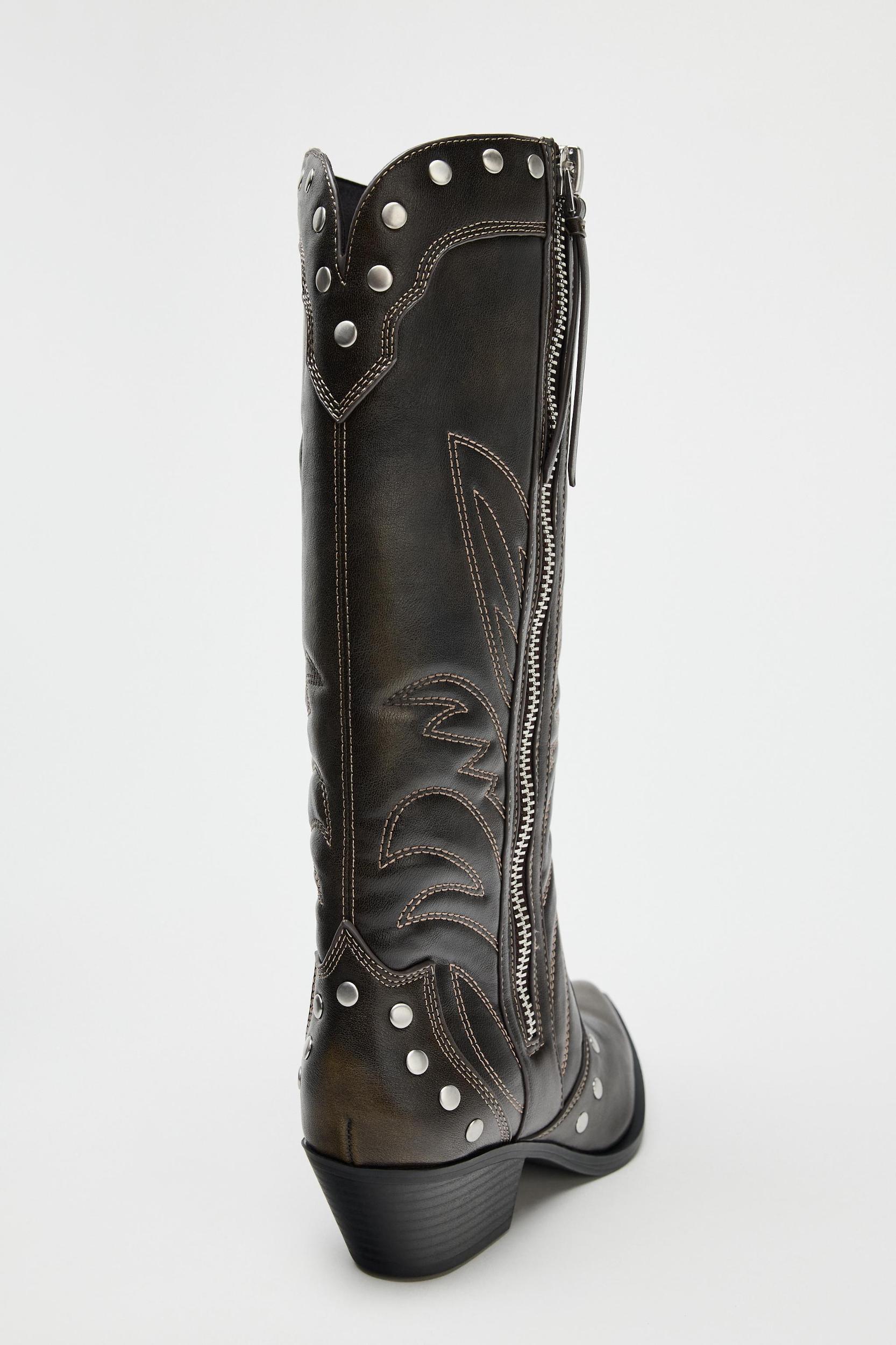 COWBOY STUDDED BOOTS Product Image