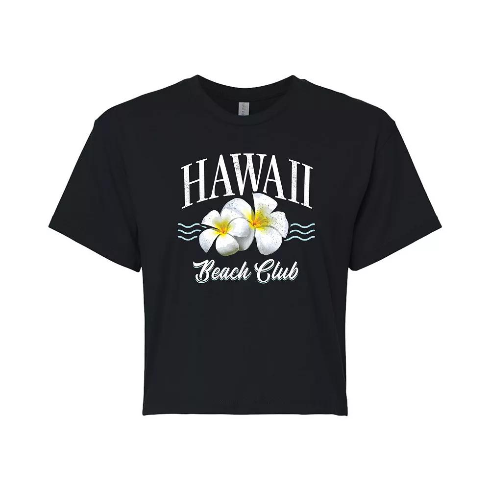 Juniors' Hawaii Beach Club Cropped Graphic Tee, Girl's,  Product Image