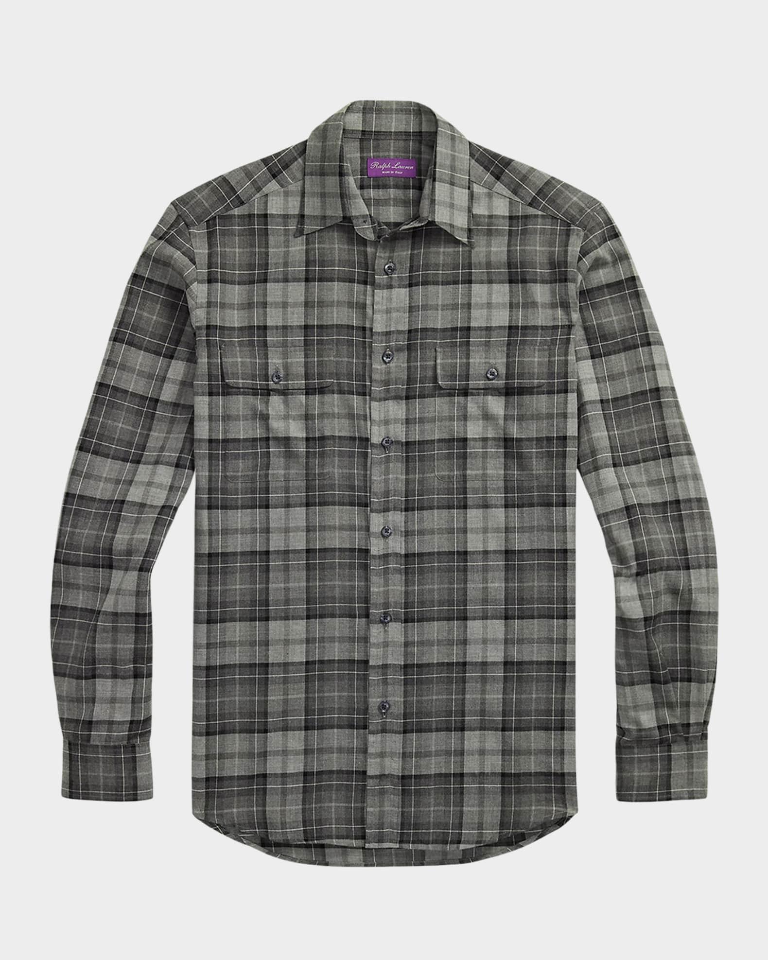Men's Plaid Twill Shirt Product Image