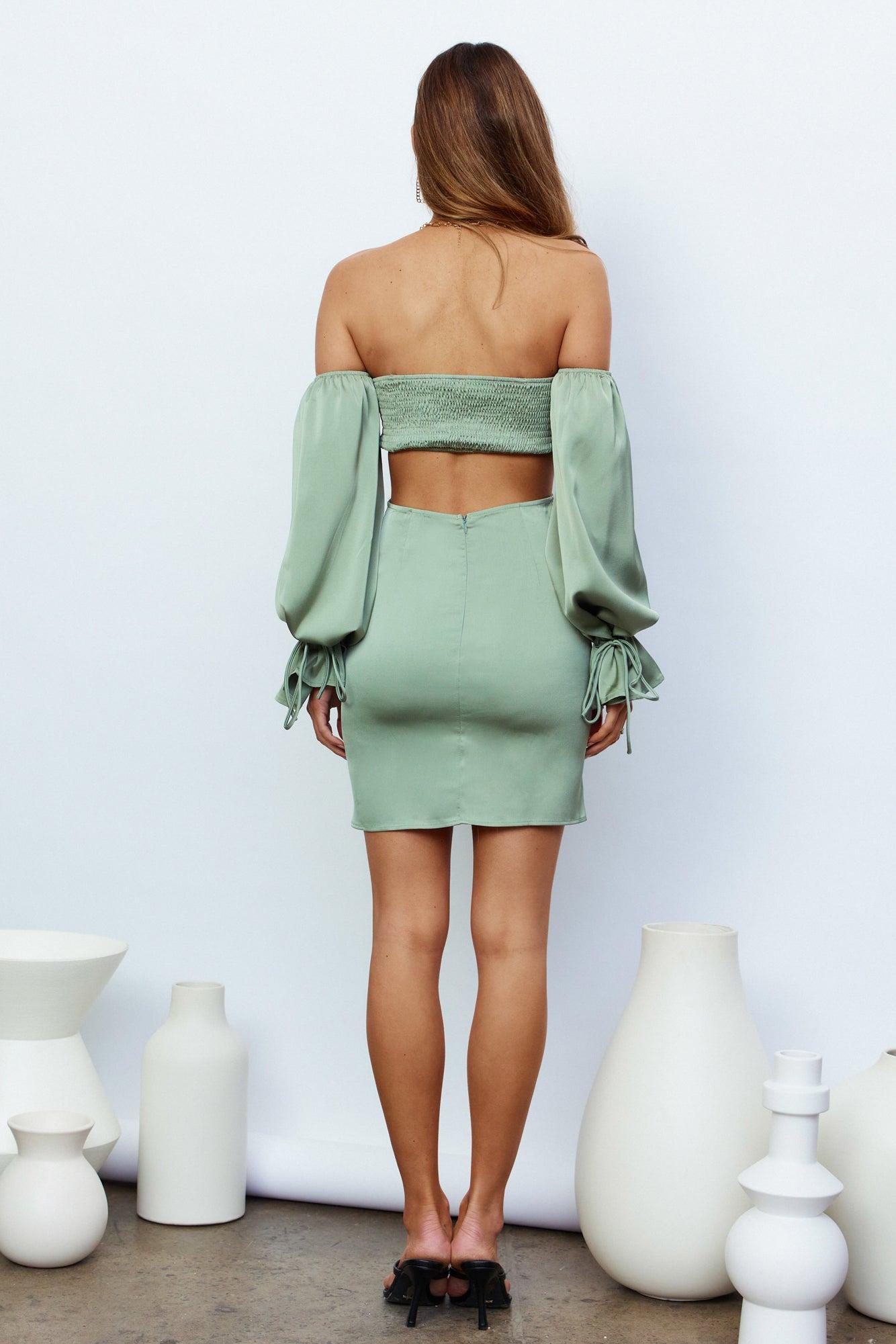 A Different Vibe Dress Sage Product Image