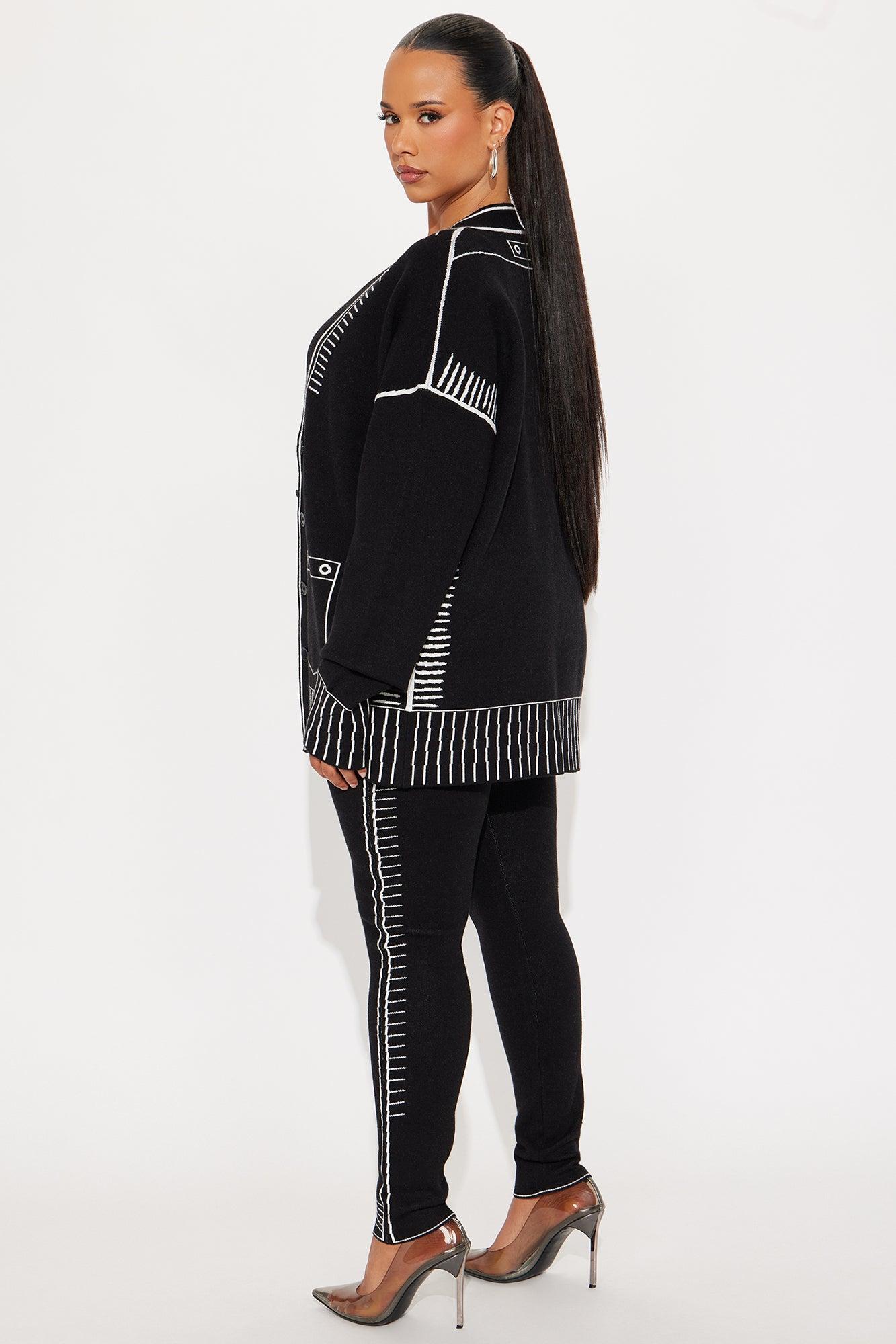 Riley Sweater Pant Set - Black/White Female Product Image