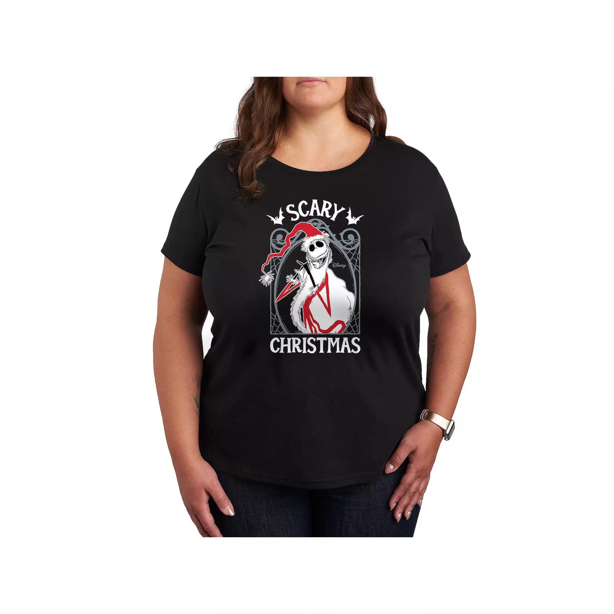 Disney's Nightmare Before Christmas Plus Scary Christmas Graphic Tee, Women's,  Product Image
