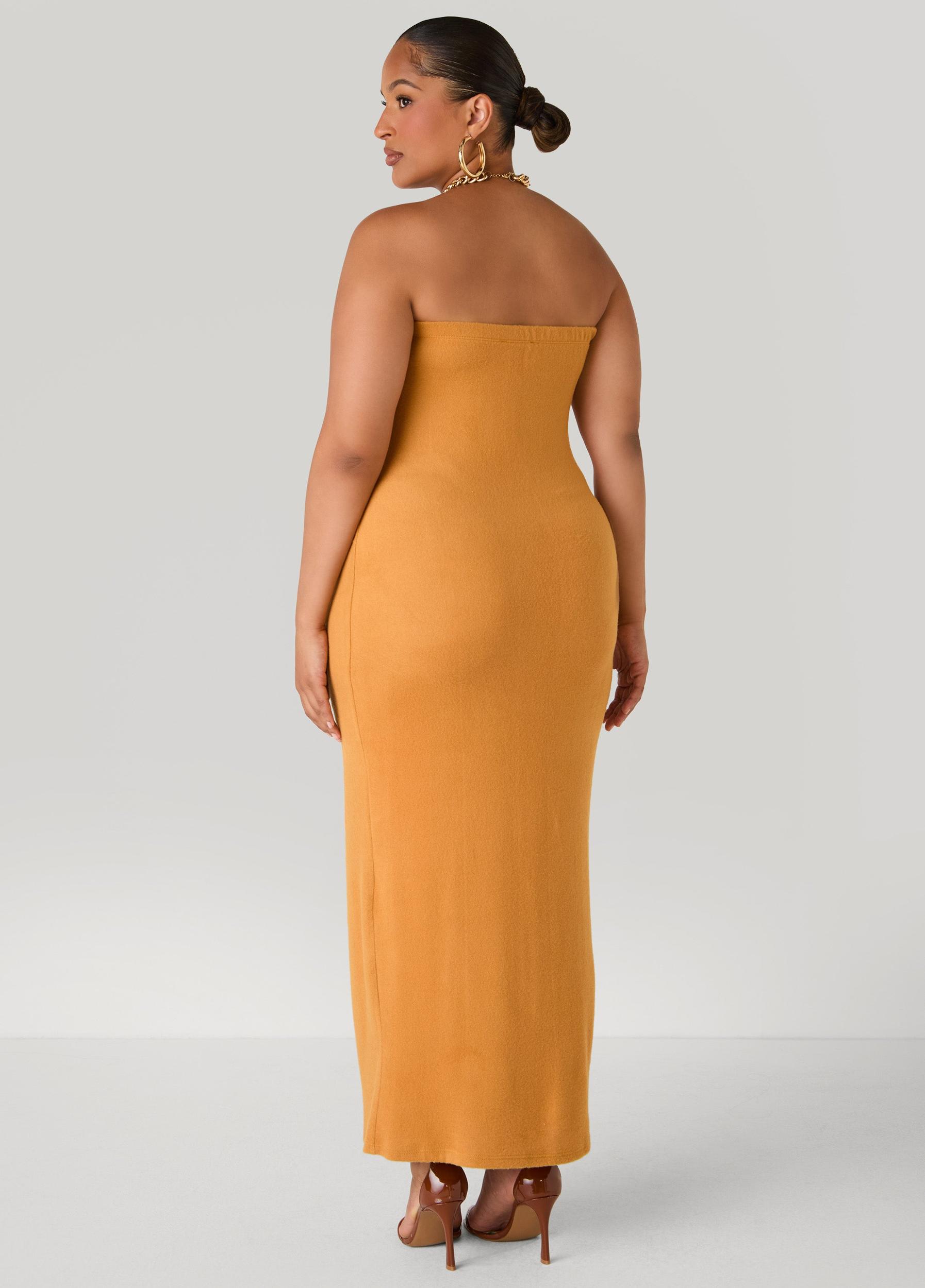 Brushed Strapless Maxi Dress Product Image