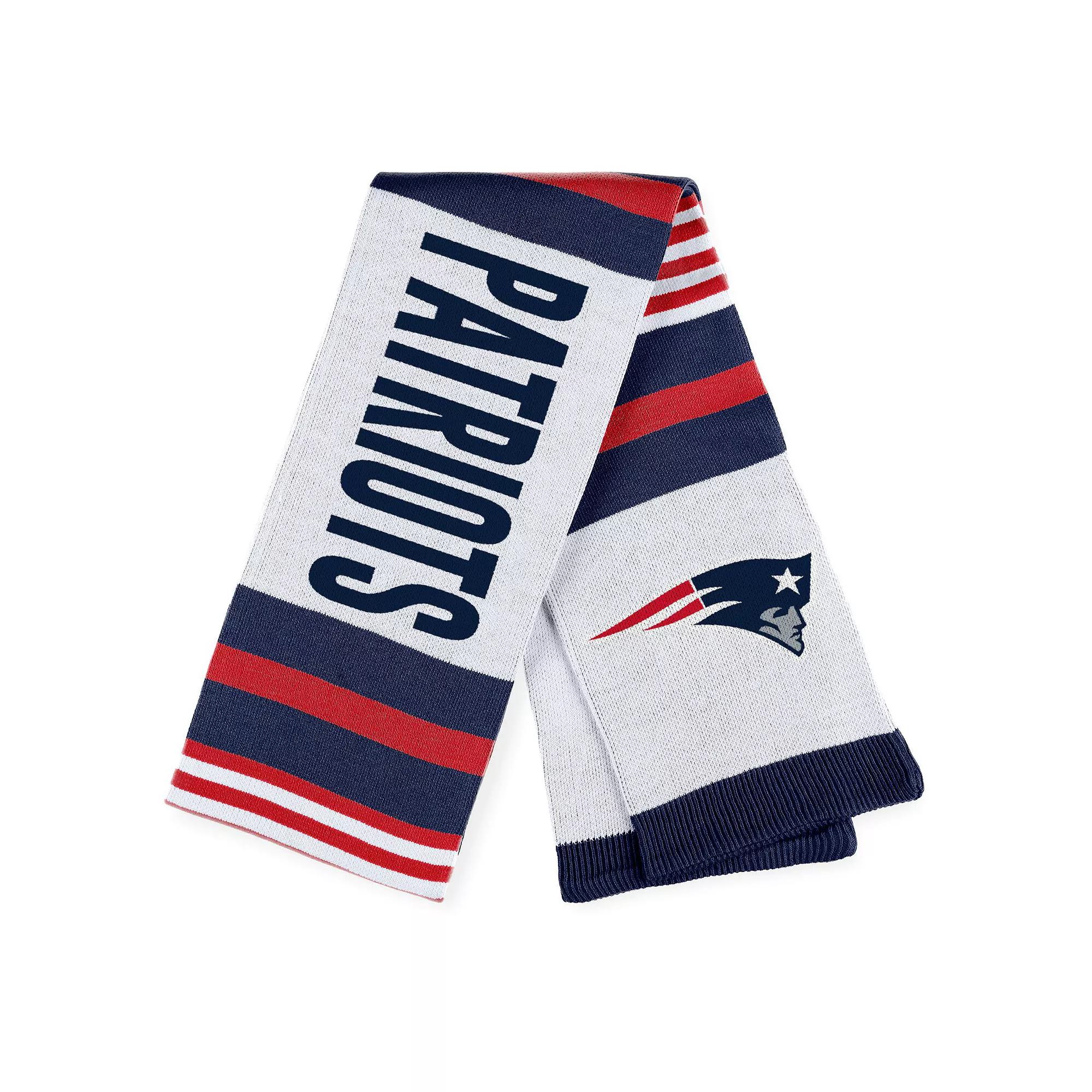 Women's WEAR by Erin Andrews New England Patriots Jacquard Striped Scarf, Team Product Image
