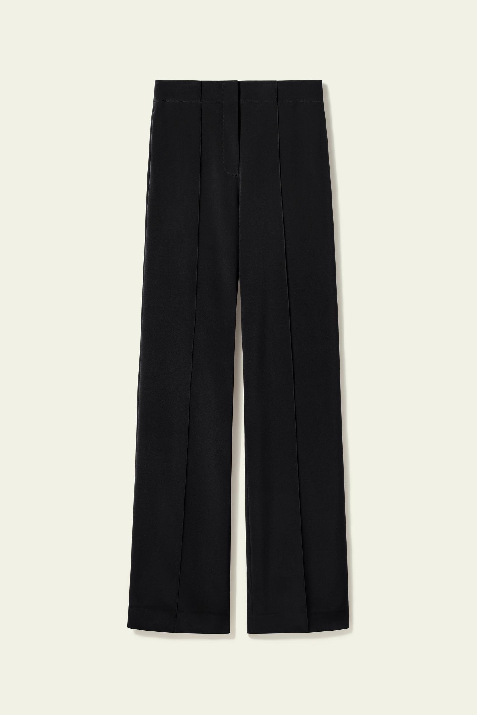 LILYSILK Silk Wide Leg Trousers - Women - Midnight Blue Heavy Silk - Breathable Minimalist Trouser 12 Product Image