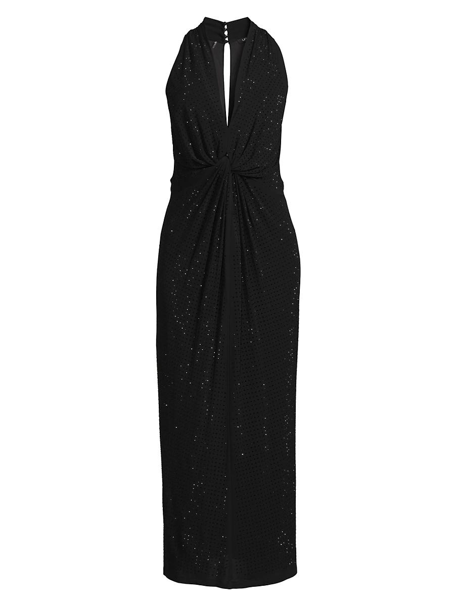 Womens Talia Halter Gathered Cocktail Dress Product Image