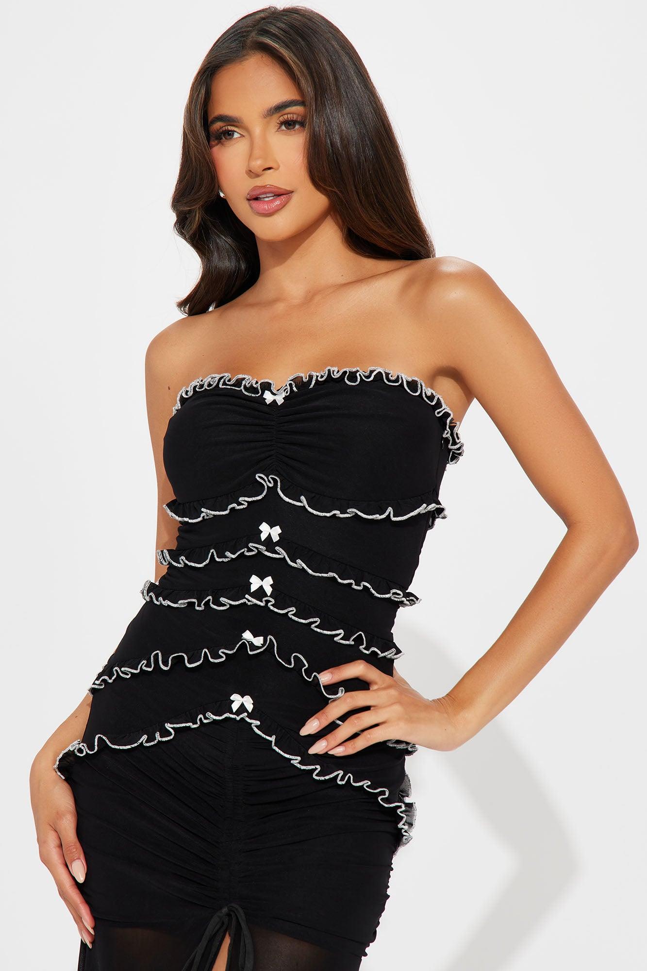 Secret Keeper Mesh Maxi Dress - Black Product Image