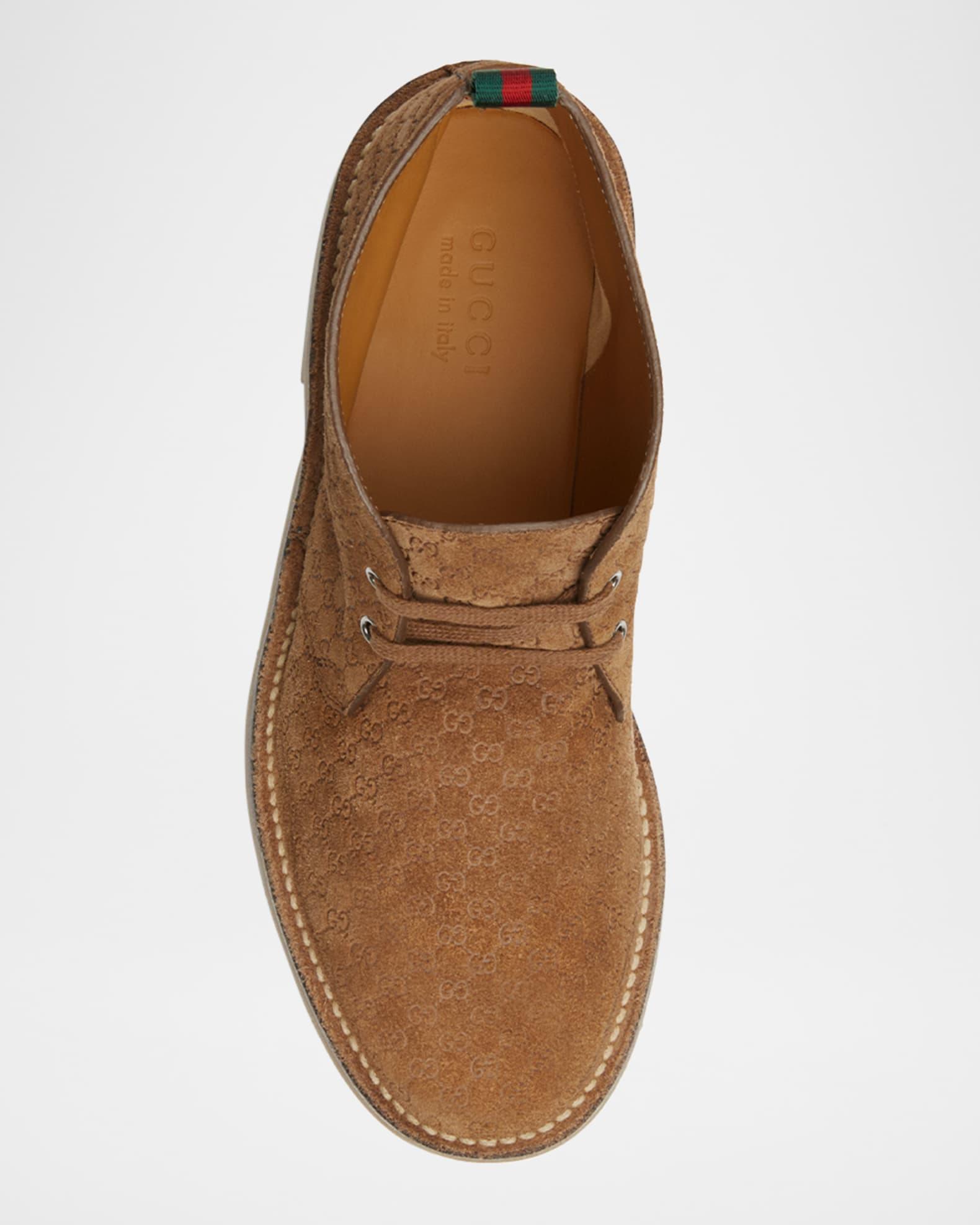 Men's Moreau GG Suede Lace-Up Ankle Boots Product Image