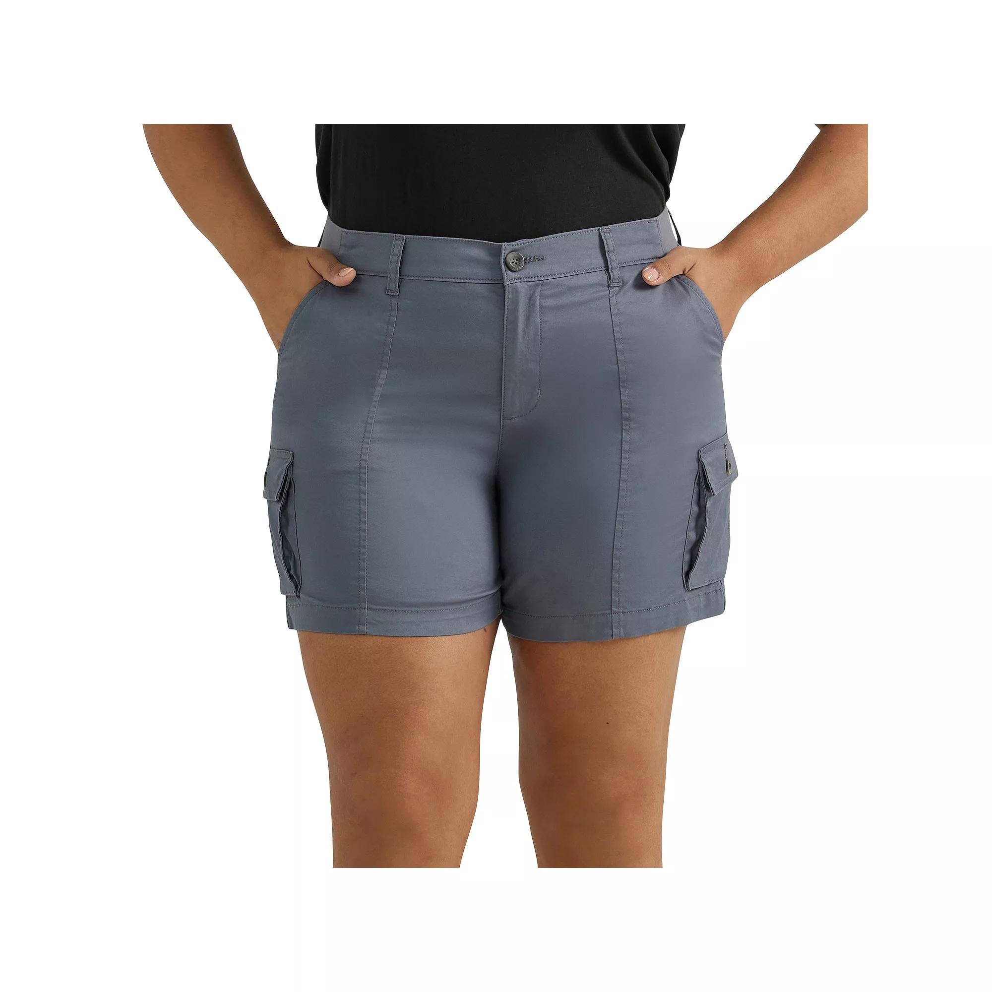 Plus Size Lee® Flex To Go Cargo Shorts, Women's, Size: 24 W, Tech Gray Product Image