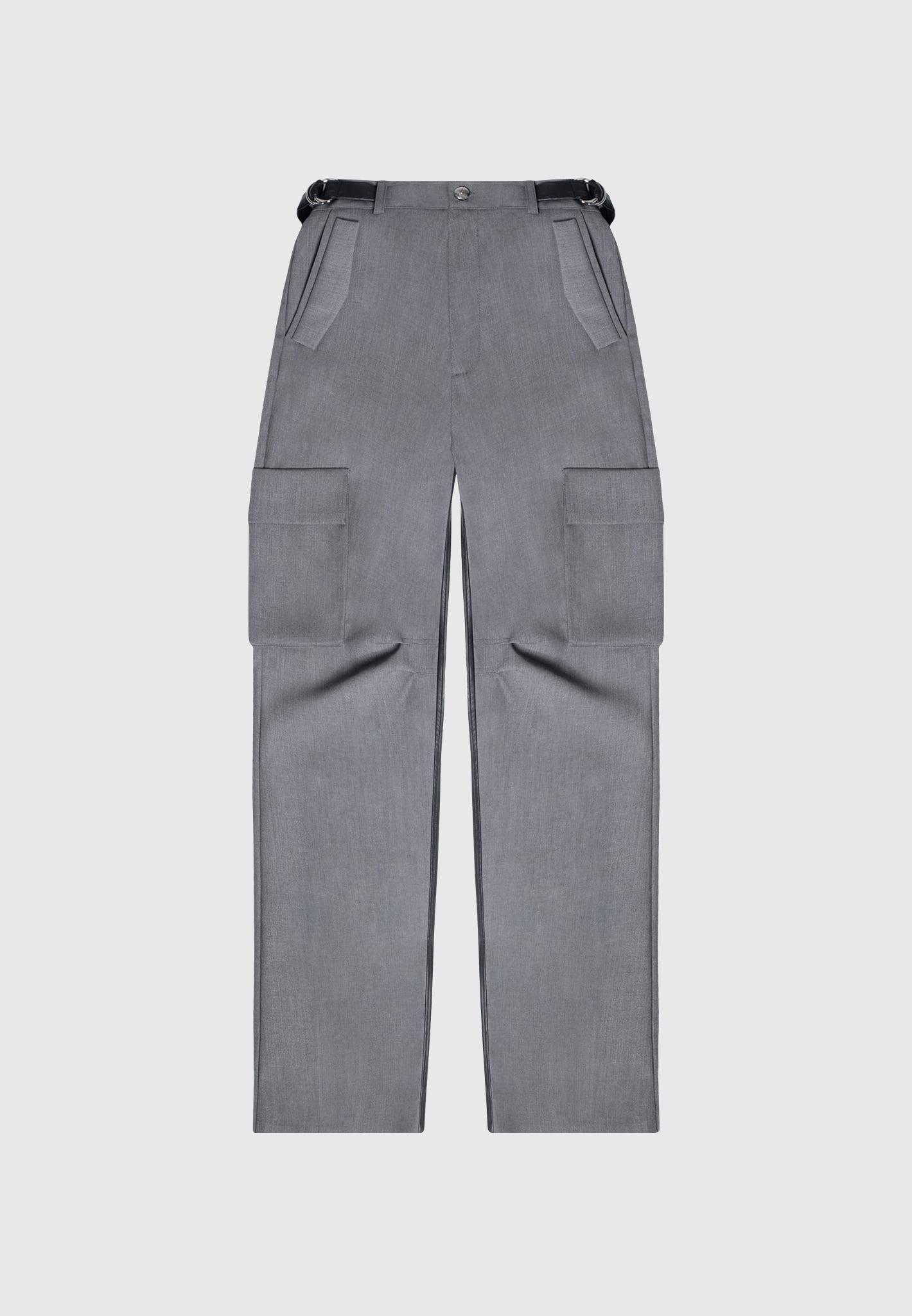 Tailored Cargo Trousers - Grey/Black Female Product Image
