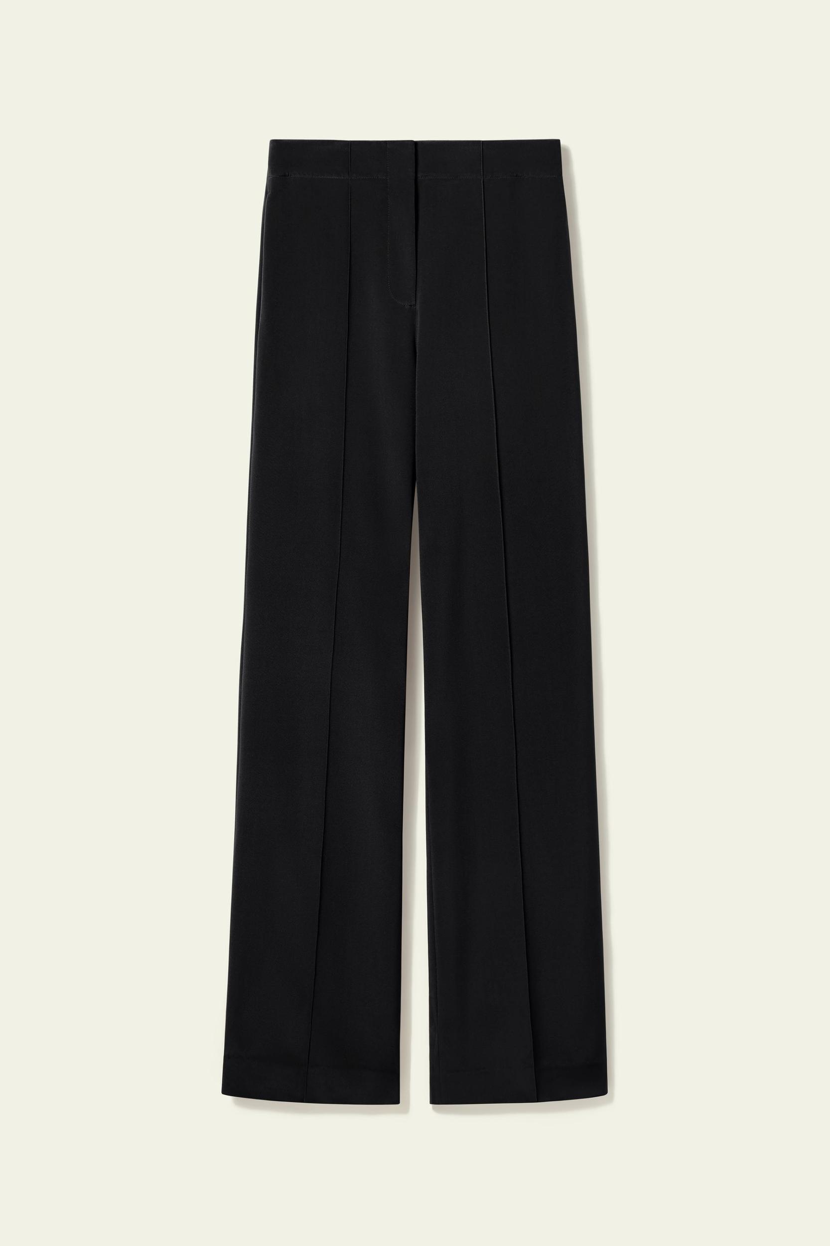LILYSILK Silk Wide Leg Trousers - Women - Midnight Blue Heavy Silk - Breathable Minimalist Trouser 12 Product Image
