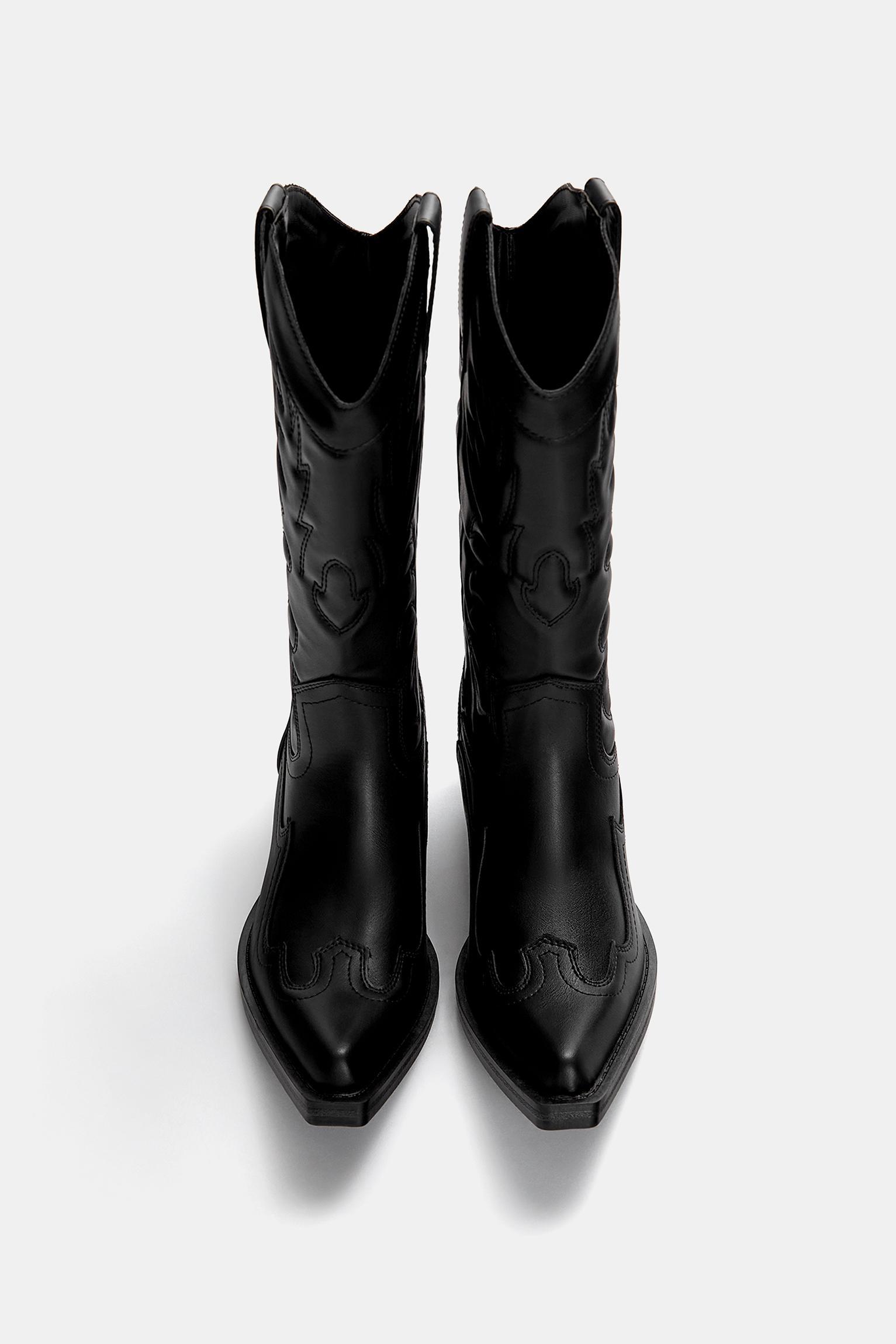 Cowboy boots with topstitching Product Image