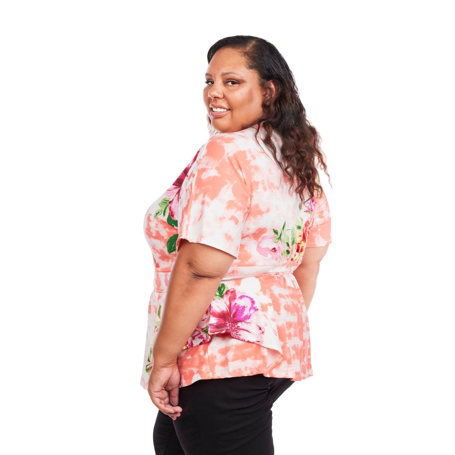 Short Sleeve V-Neck Top - Plus Product Image