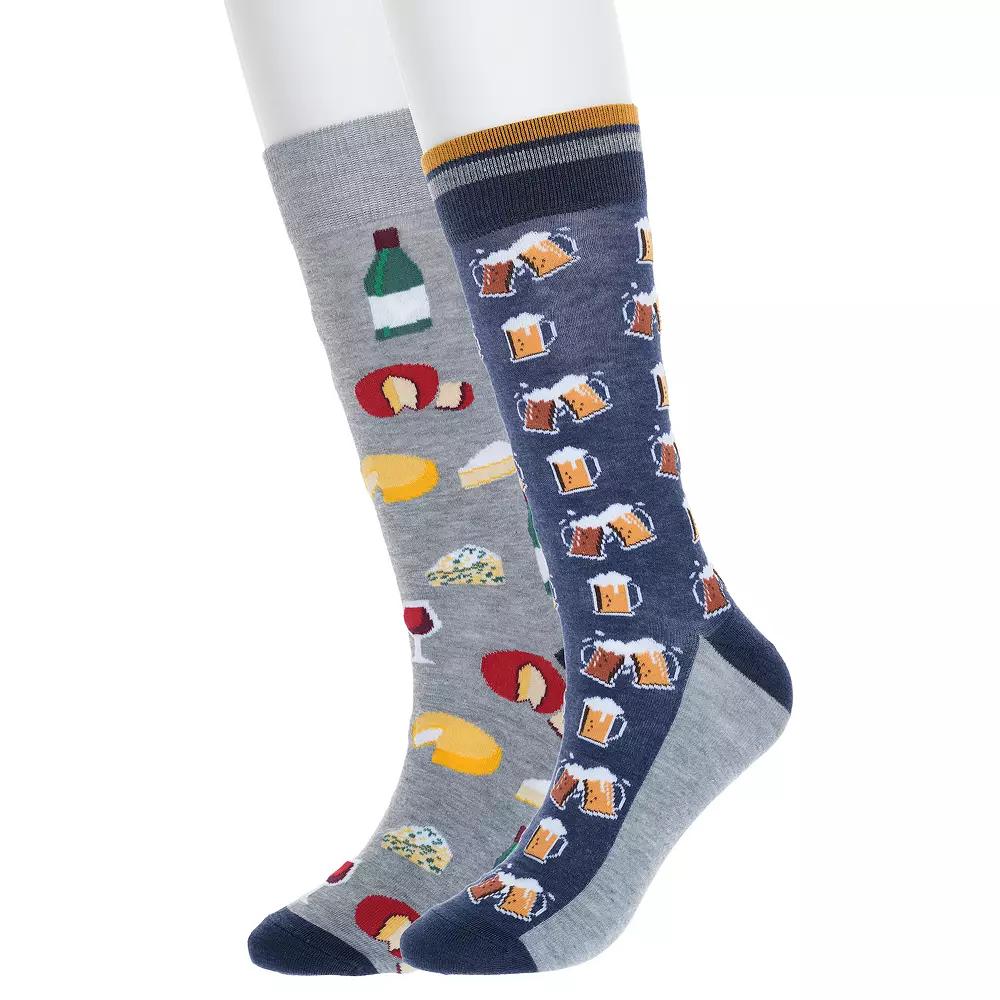 Men's Twisted Toes 2-Pack Novelty Socks, Red And Beer Product Image