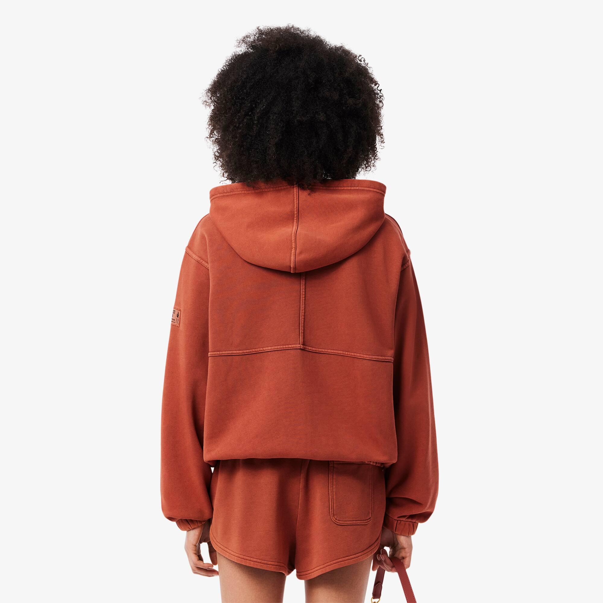 Oversized Wash Effect Zipped Sweatshirt Product Image